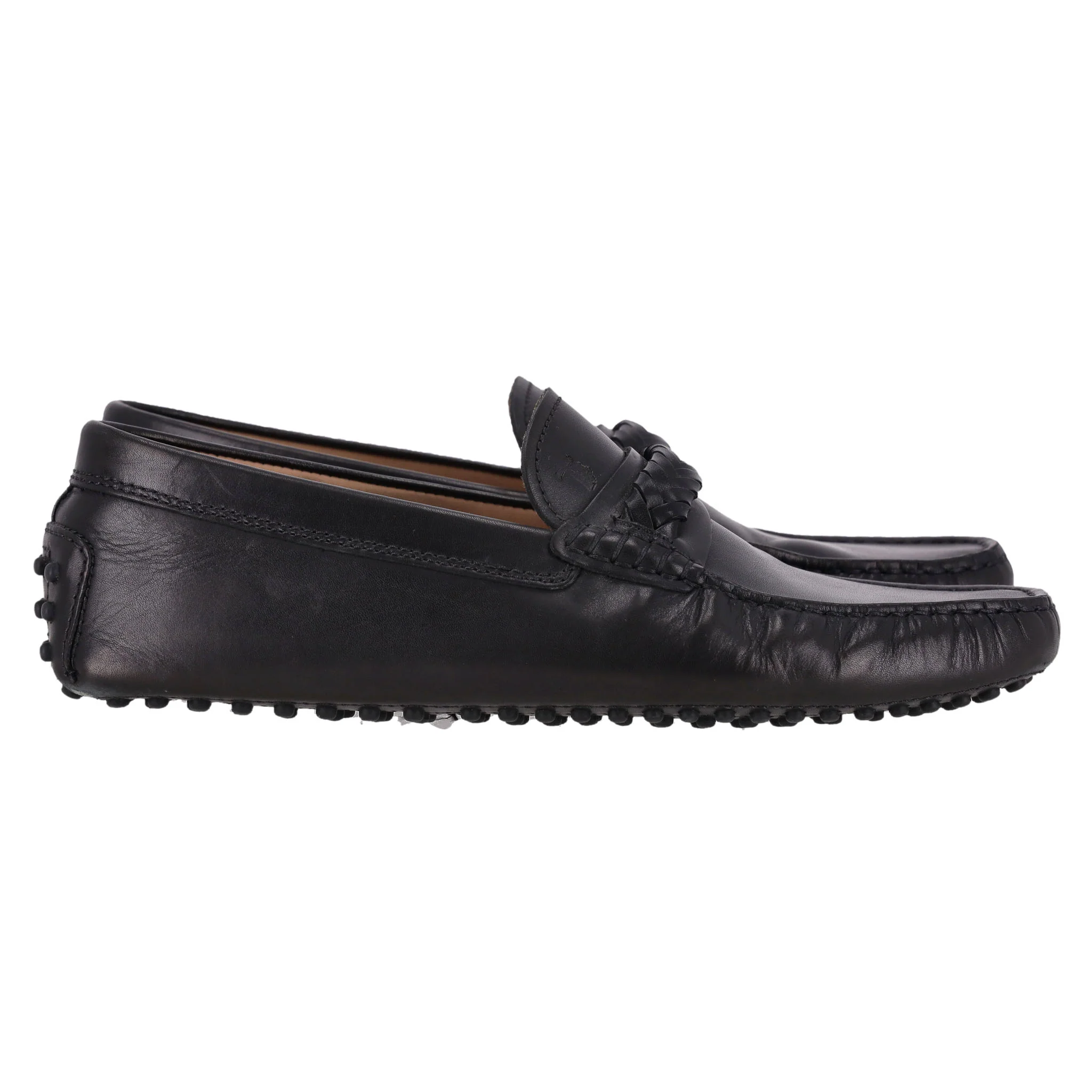 Tod's Braided Detail Leather Loafers. Size 40 - Image 4