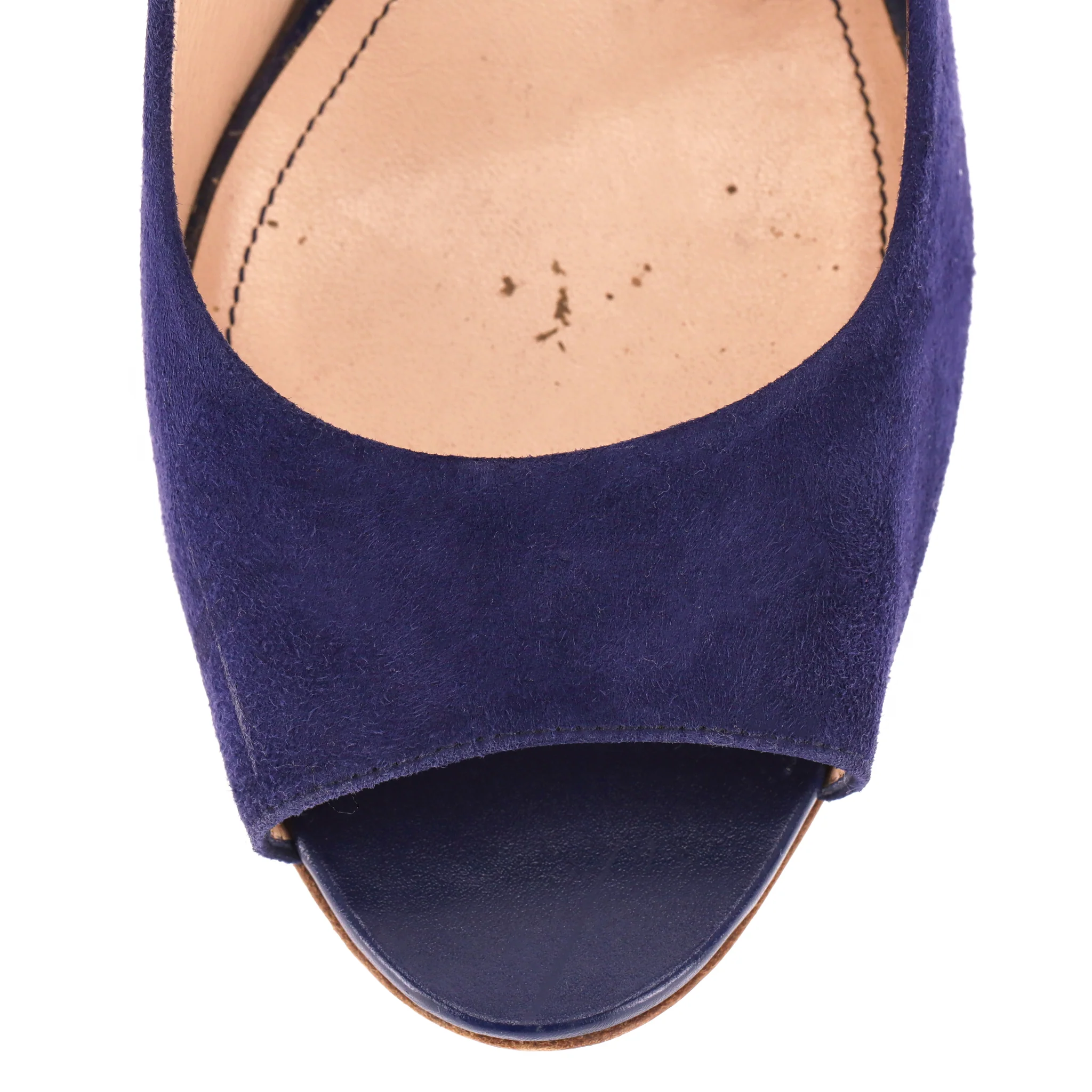 Tod's Suede Peep-Toe Wedge Pumps. Size 39 - Image 7