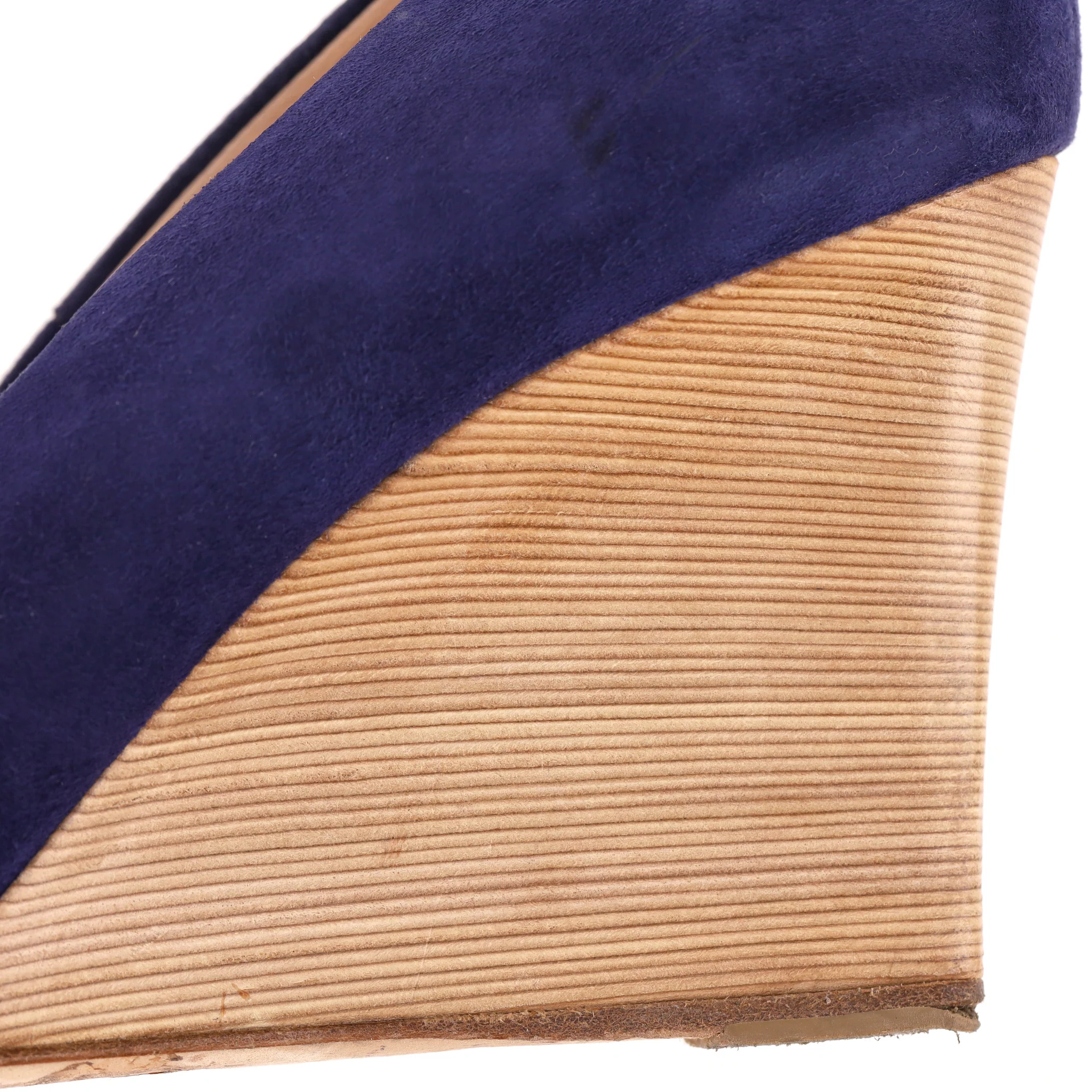 Tod's Suede Peep-Toe Wedge Pumps. Size 39 - Image 9