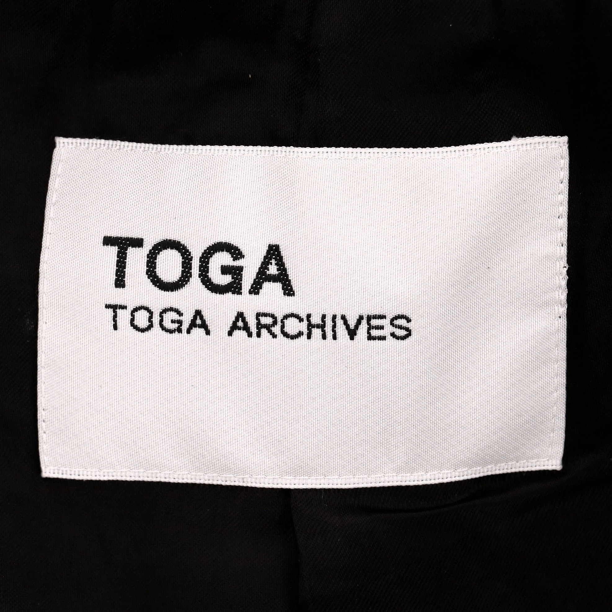 Toga Pulla Archives Wool & Silk Blend Coat With Jacquard Side Panels. Size 2 - Image 5