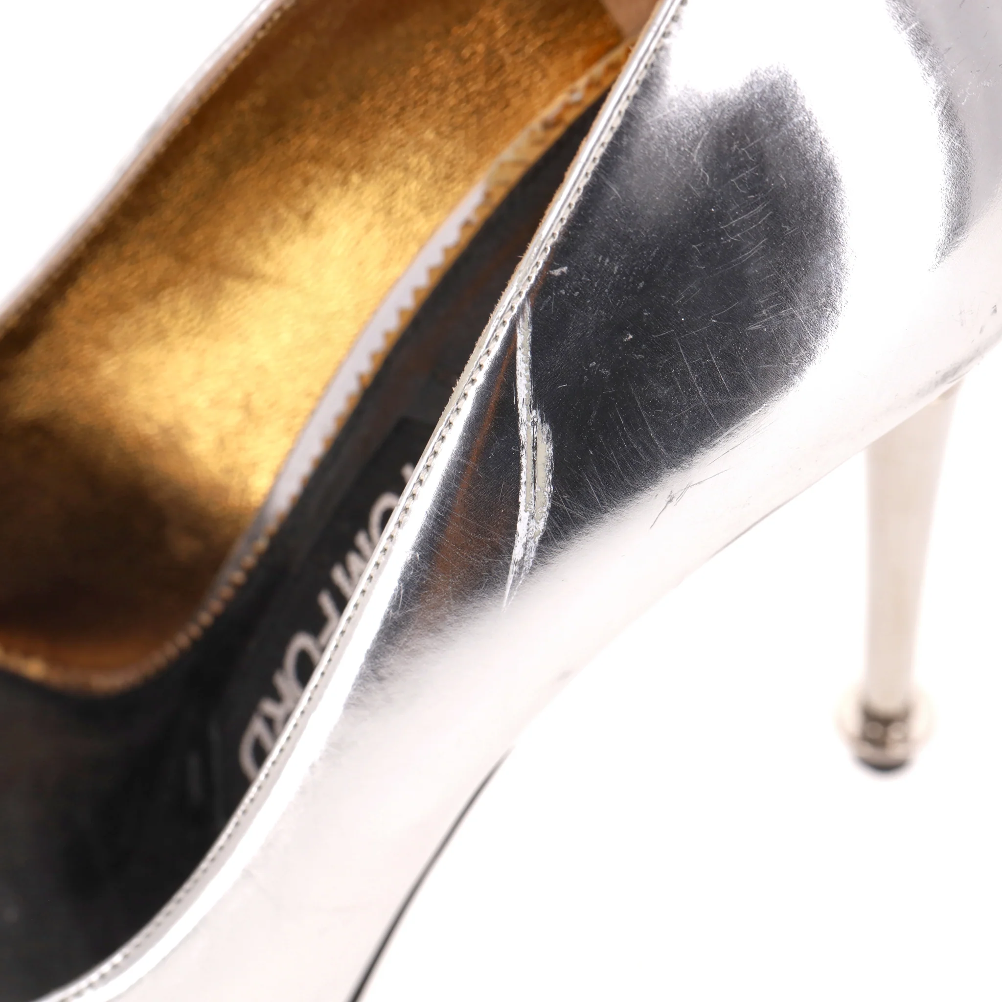 Tom Ford Metallic Leather Pumps. Size 35.5 - Image 11
