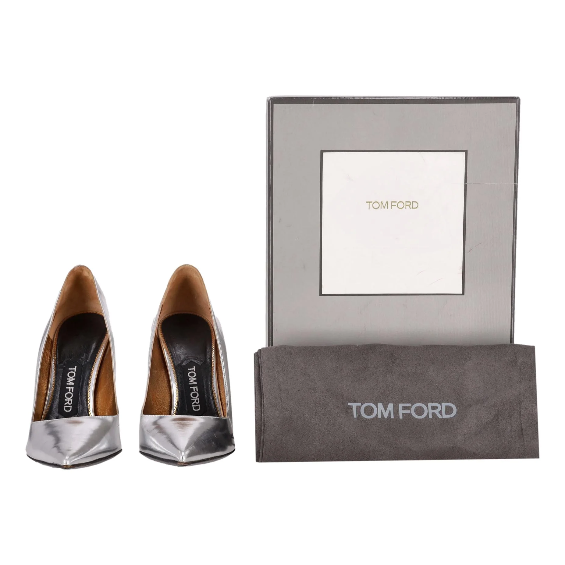 Tom Ford Metallic Leather Pumps. Size 35.5 - Image 2