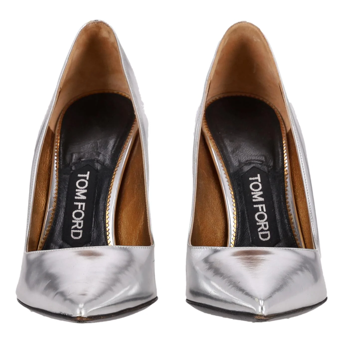 Tom Ford Metallic Leather Pumps. Size 35.5 - Image 3