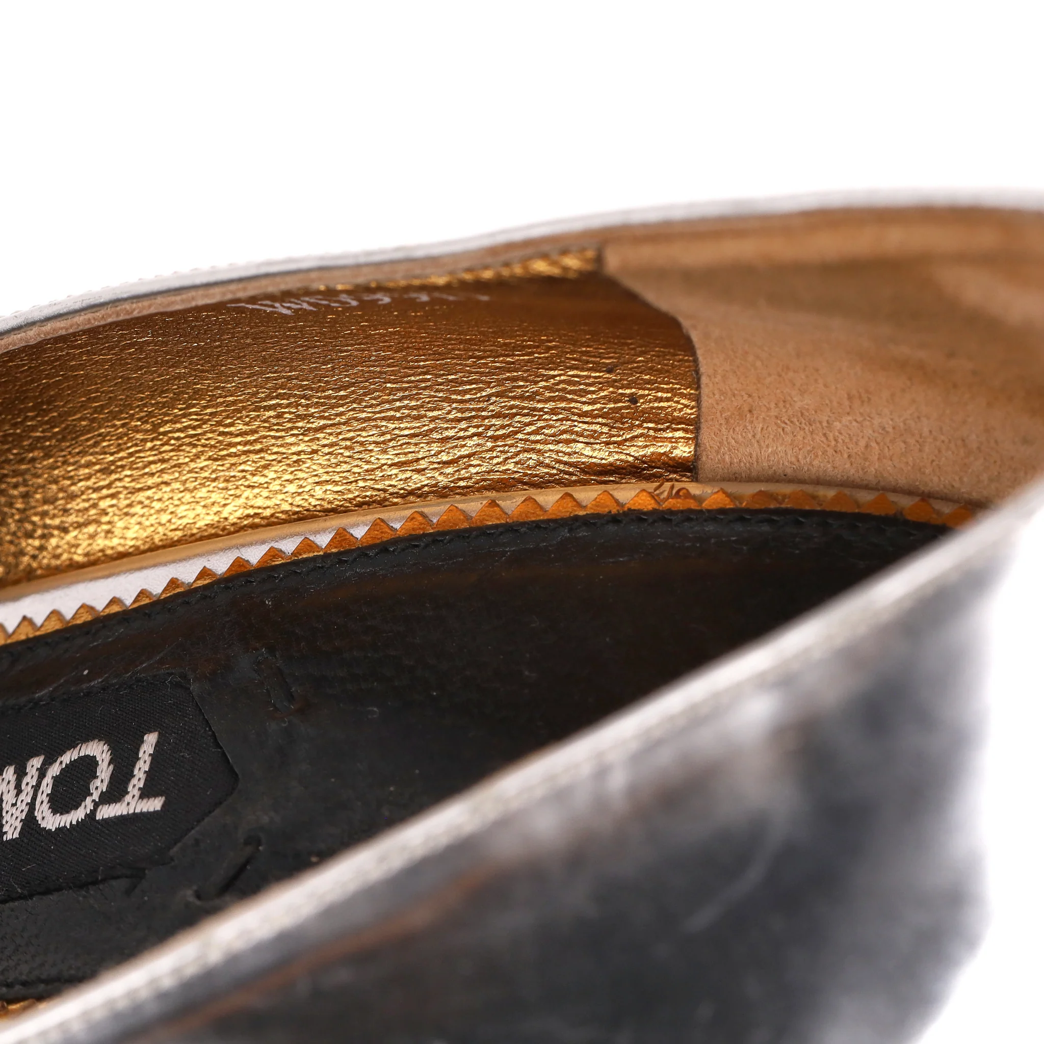 Tom Ford Metallic Leather Pumps. Size 35.5 - Image 8