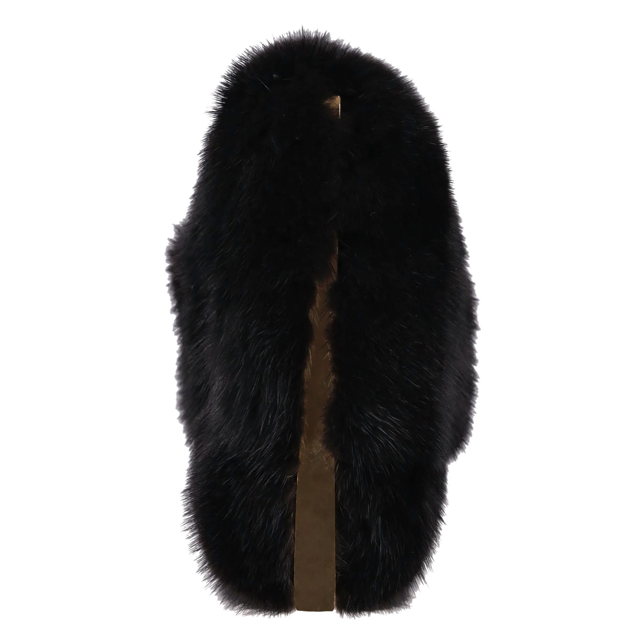Tyler Ellis Mink Fur Clutch Bag With Leather & Chain Strap - Image 3