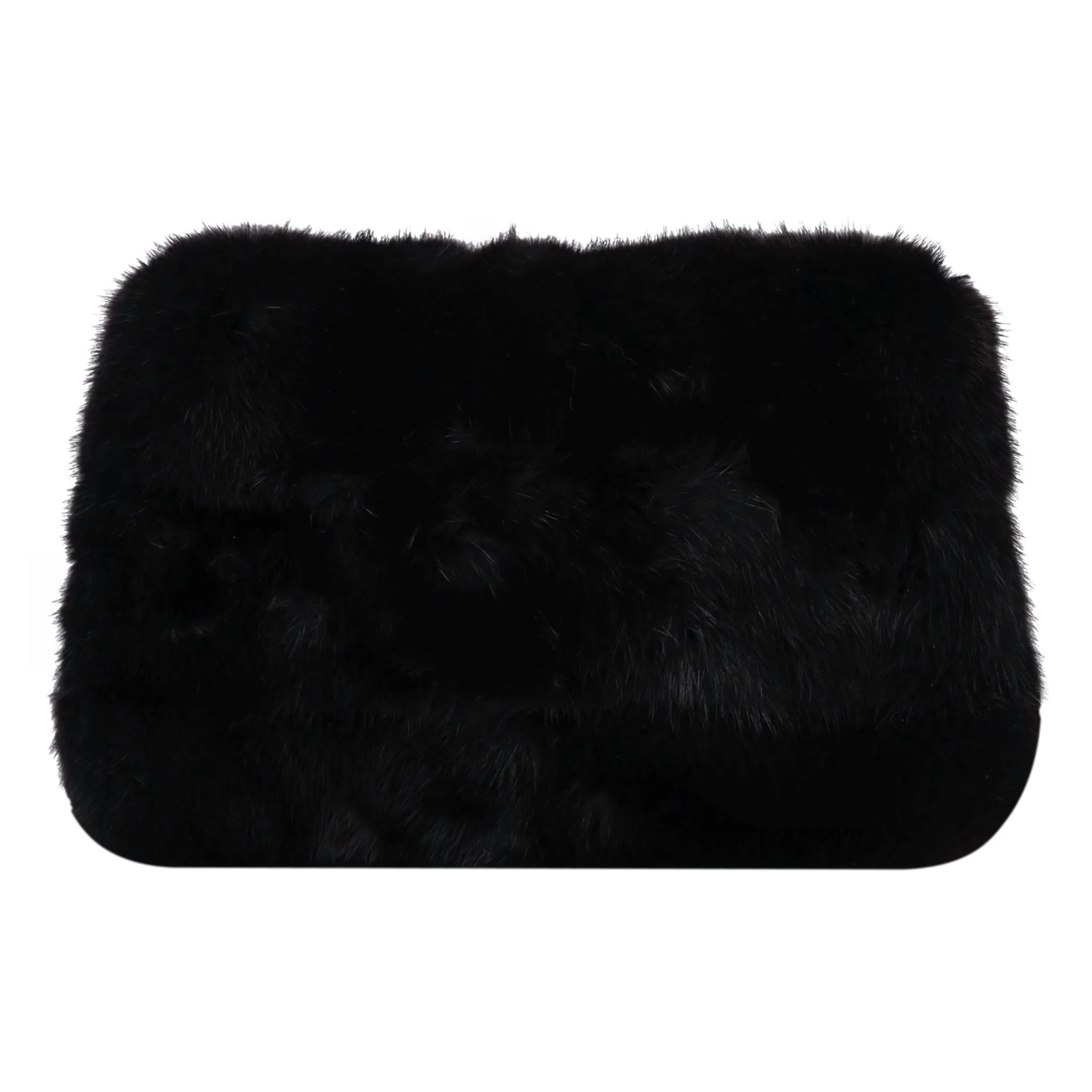 Tyler Ellis Mink Fur Clutch Bag With Leather & Chain Strap - Image 4