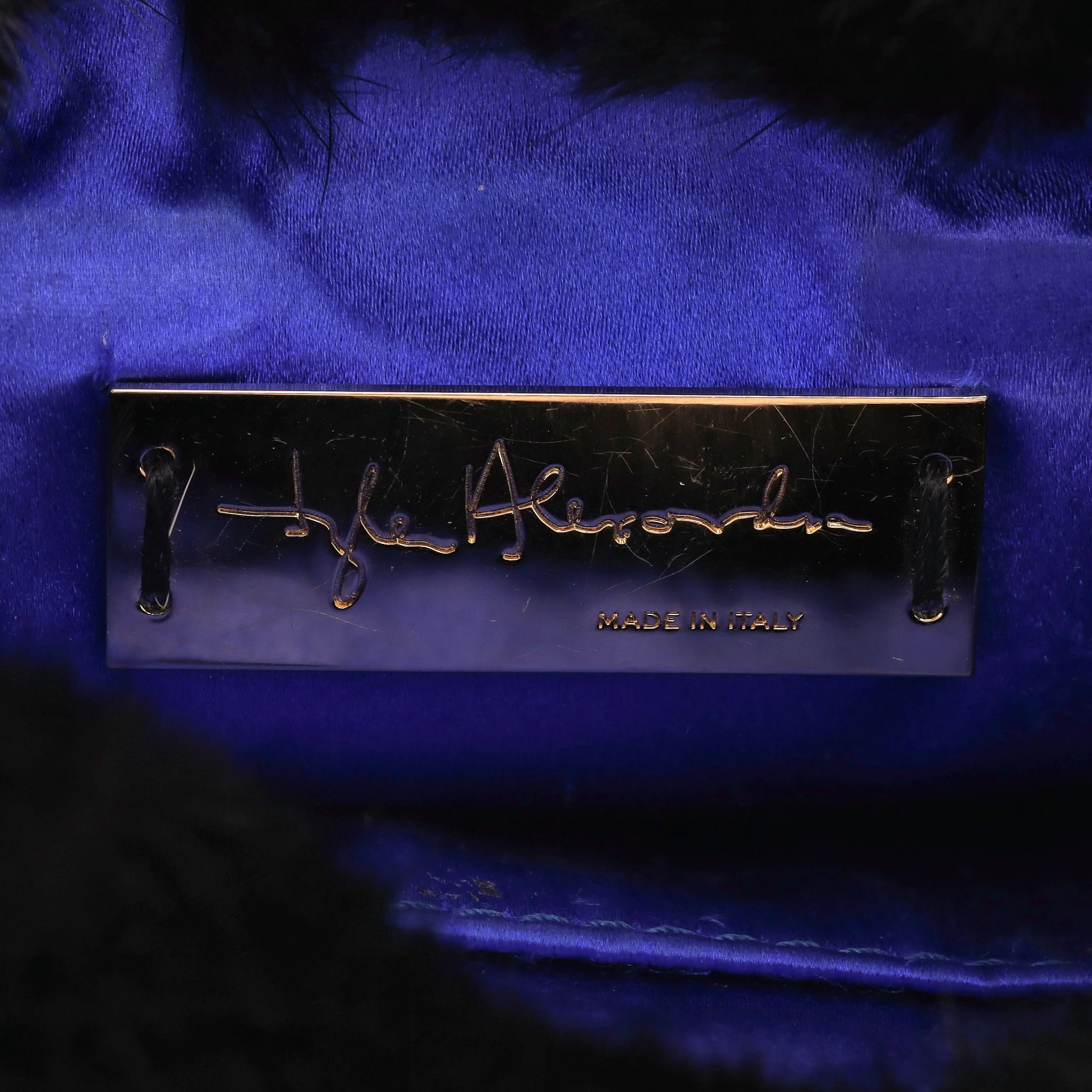 Tyler Ellis Mink Fur Clutch Bag With Leather & Chain Strap - Image 8