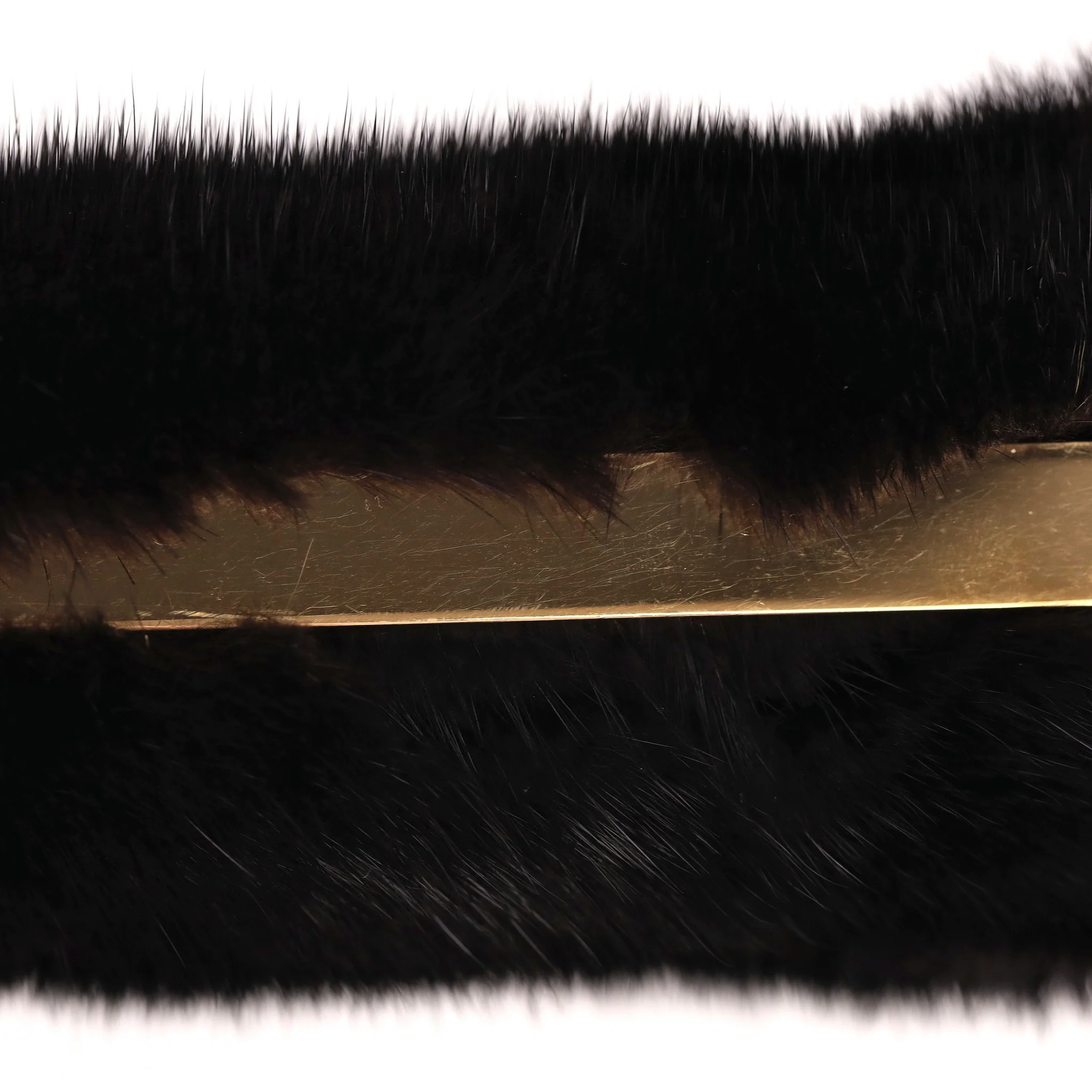 Tyler Ellis Mink Fur Clutch Bag With Leather & Chain Strap - Image 9