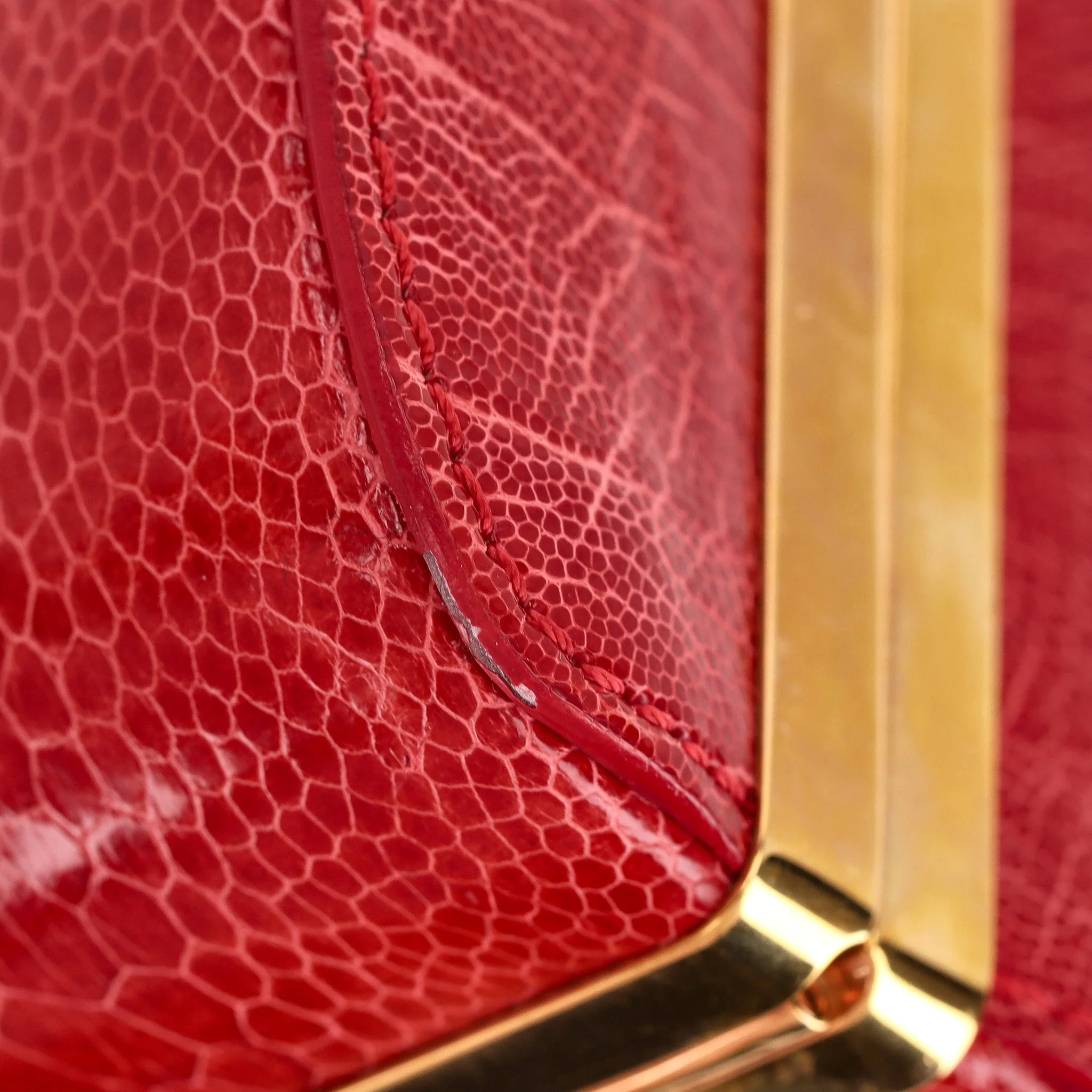Tyler Ellis Ostrich Skin Clutch Bag With Chain Strap - Image 10