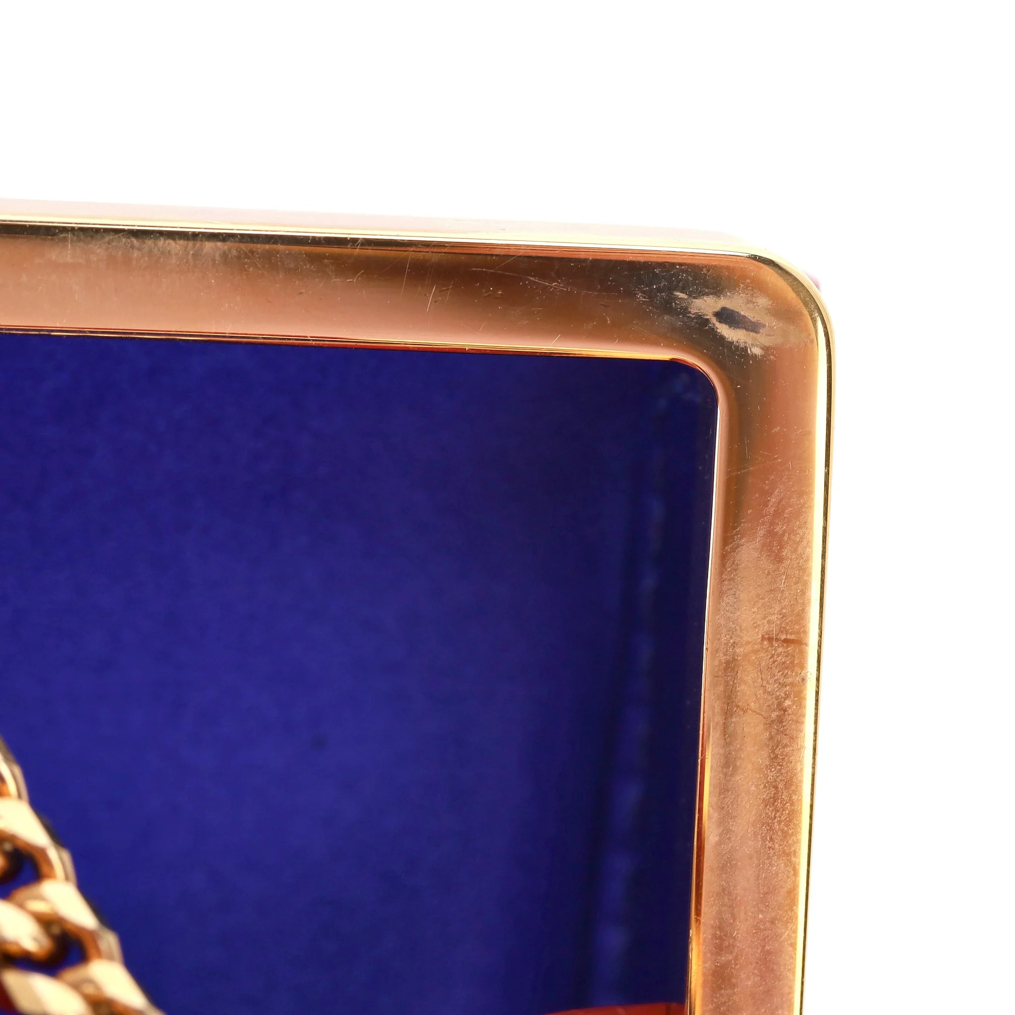 Tyler Ellis Ostrich Skin Clutch Bag With Chain Strap - Image 13