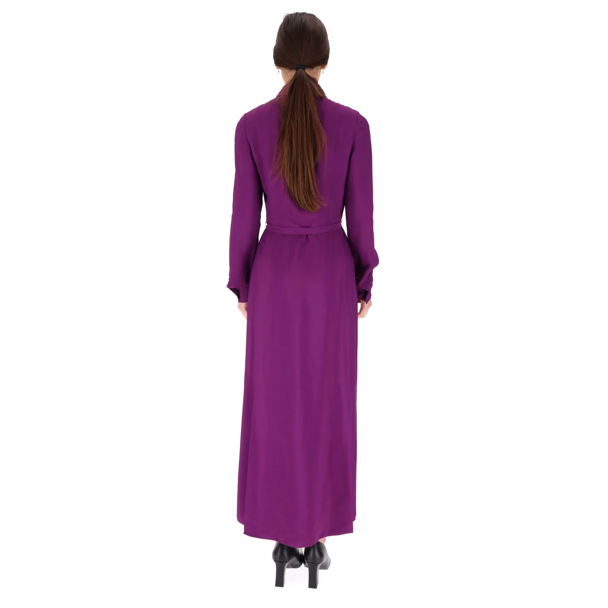 Valentino Belted Crepe Maxi Dress.Size 38IT - Image 4