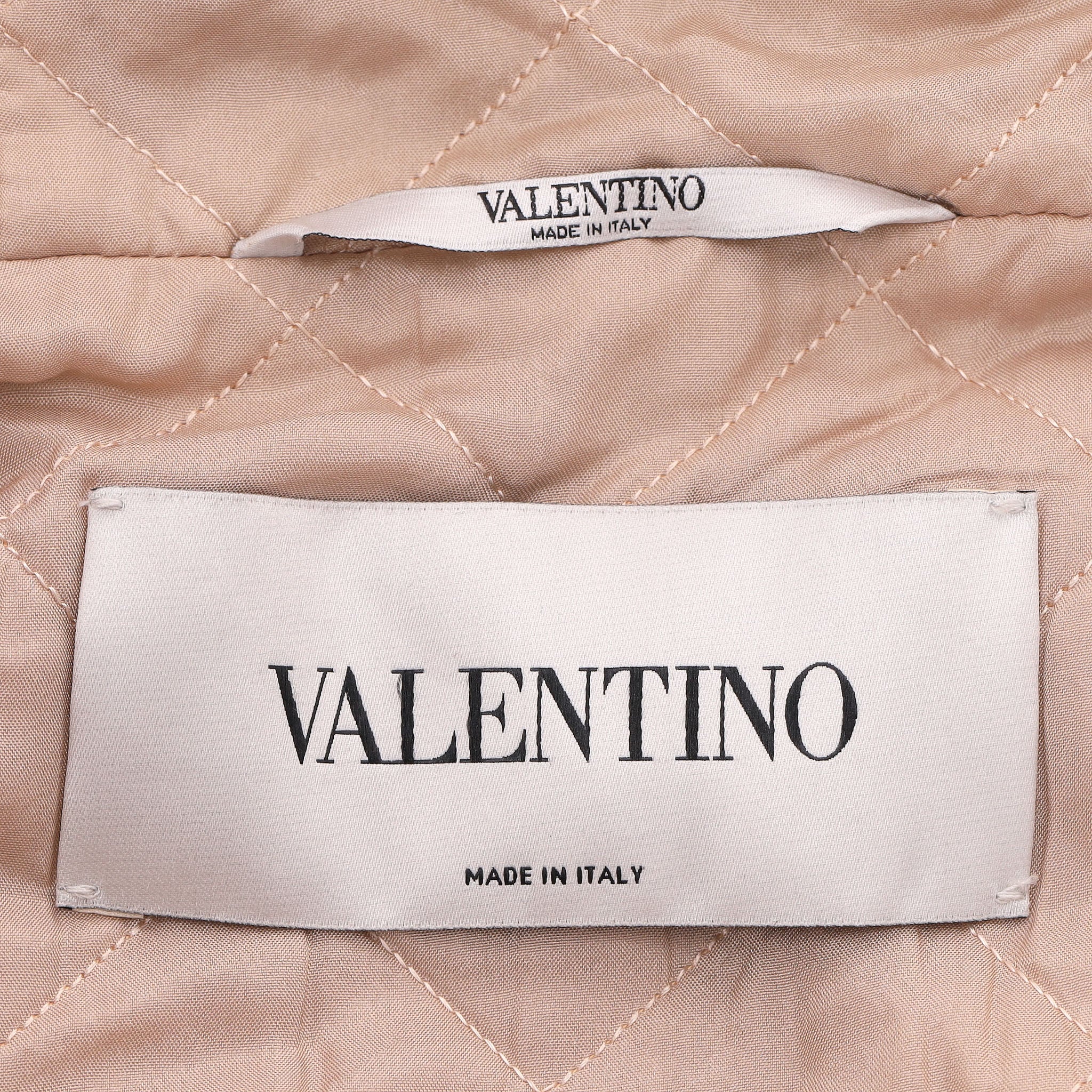 Valentino Tattoo Bead-Embroidered Fur Trimmed Parka Coat. Size 38IT - Image 11
