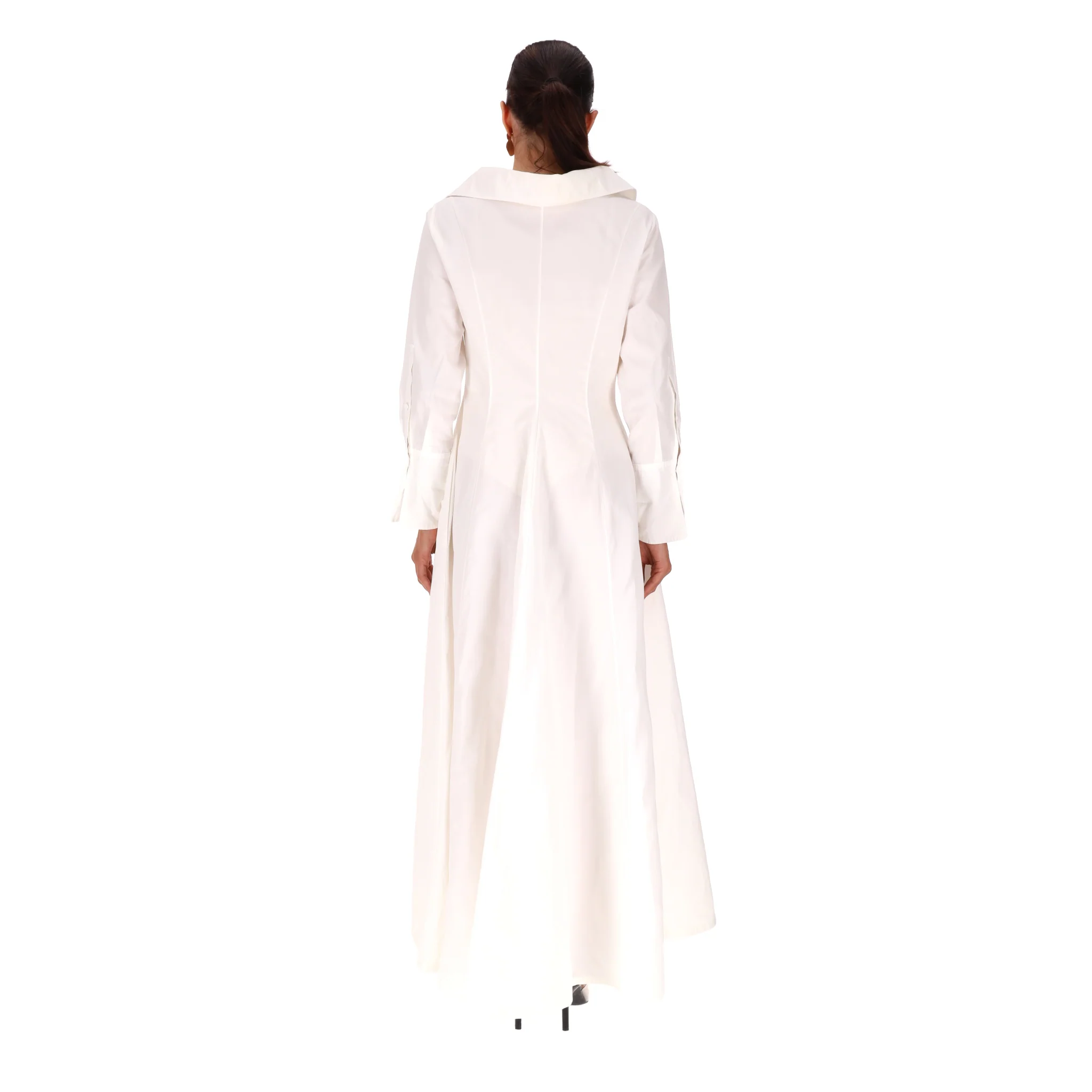 Valentino Garavani Cotton Poplin A-Line Shirt Gown. Size 42IT - Image 4