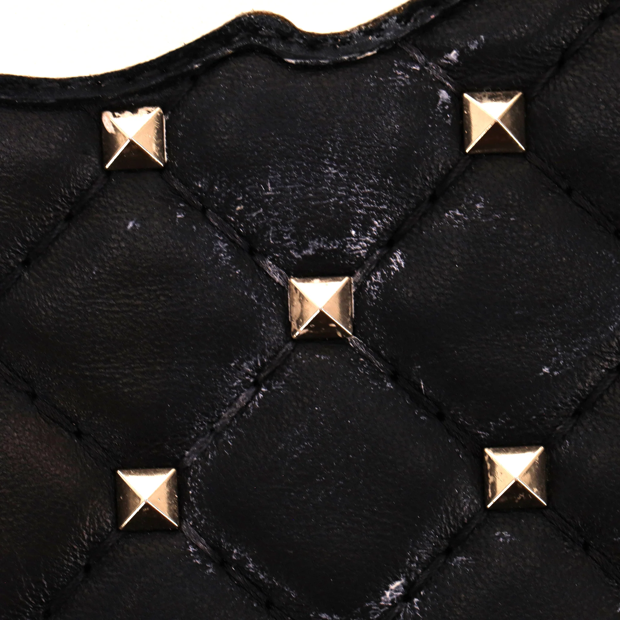 Valentino Garavani Rockstud Leather & Snakeskin Trimmed Floral Applique Bag - Image 15