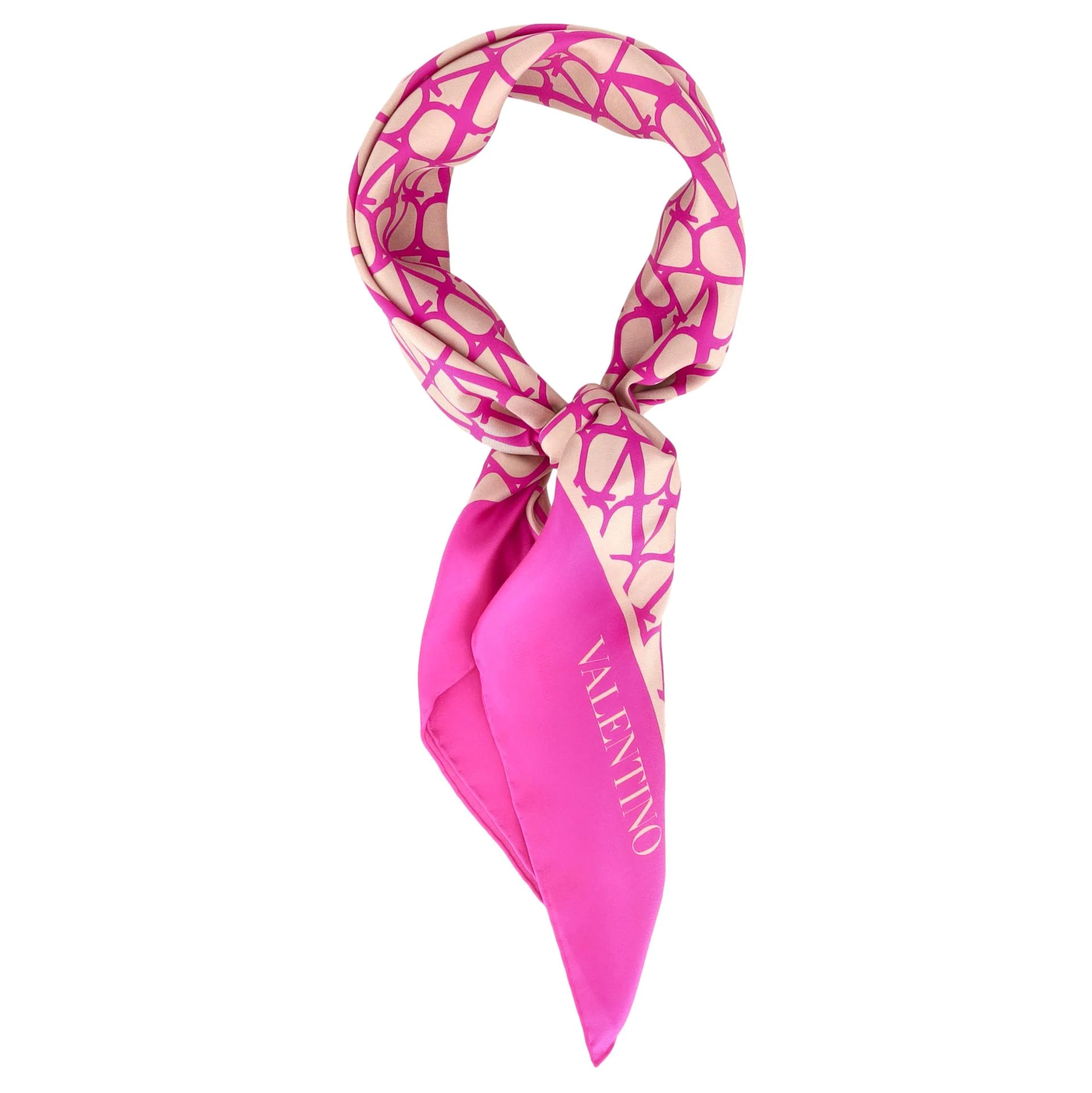 Valentino Garavani 'V' Logo 'Toile Iconographe' Silk Scarf