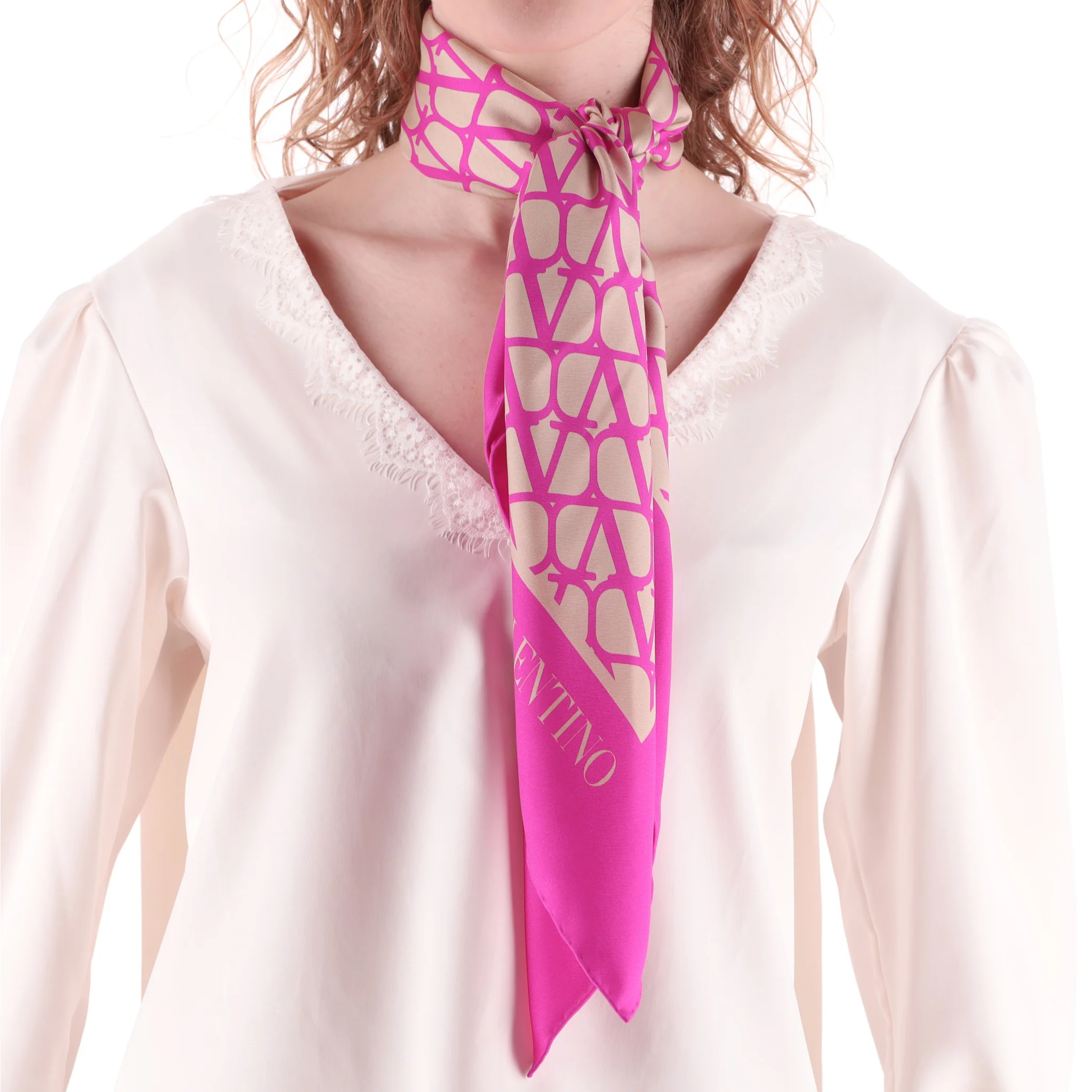 Valentino Garavani 'V' Logo 'Toile Iconographe' Silk Scarf - Image 2