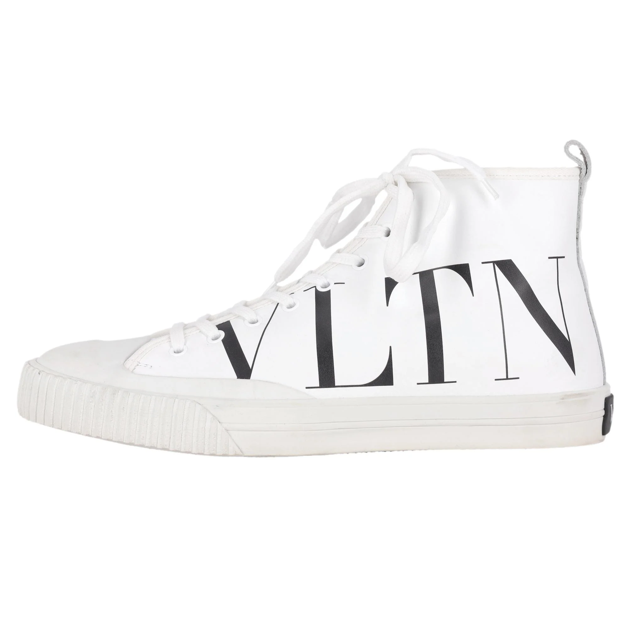 Valentino Garavani VLTN Logo High-Top Leather Sneakers. Size 44