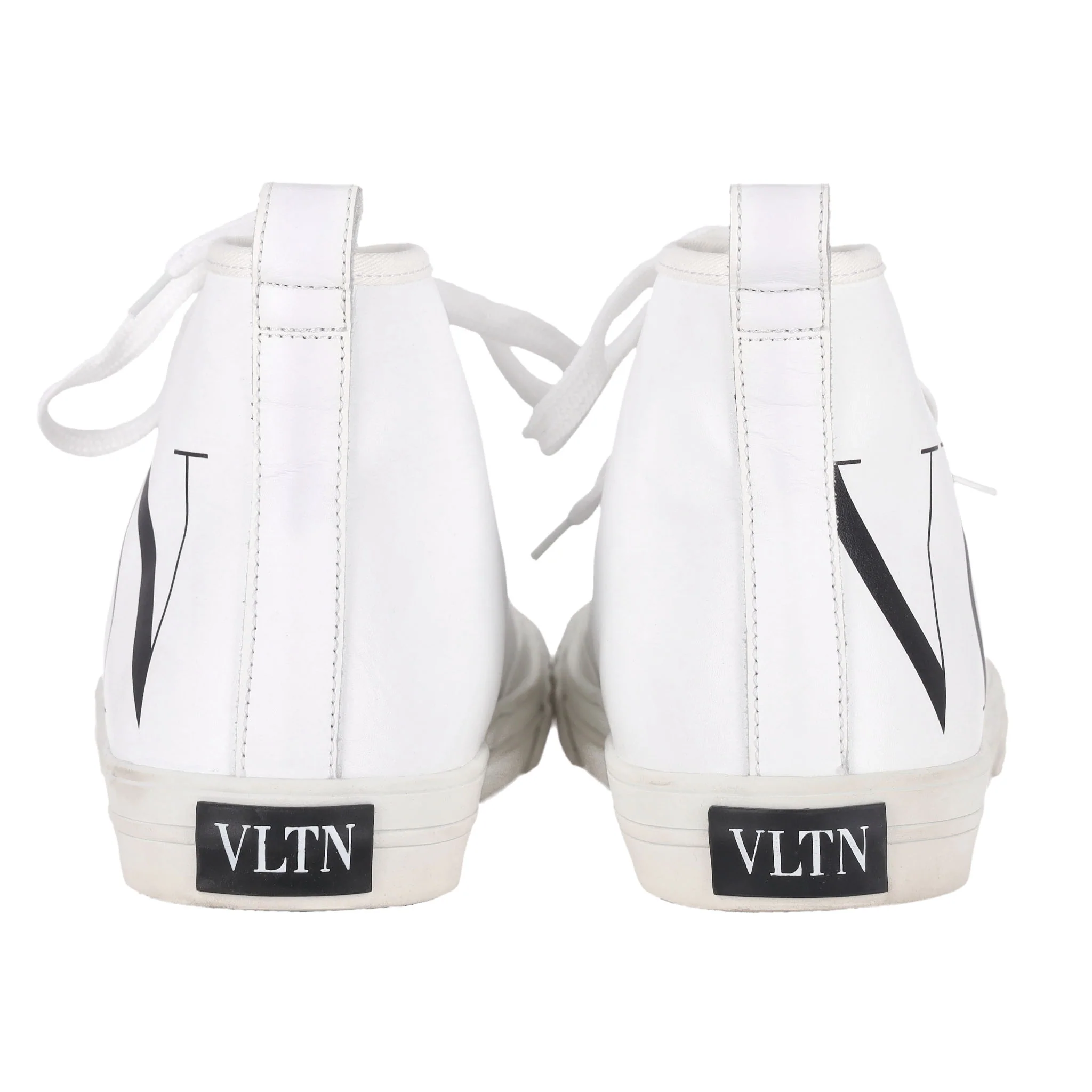 Valentino Garavani VLTN Logo High-Top Leather Sneakers. Size 44 - Image 4