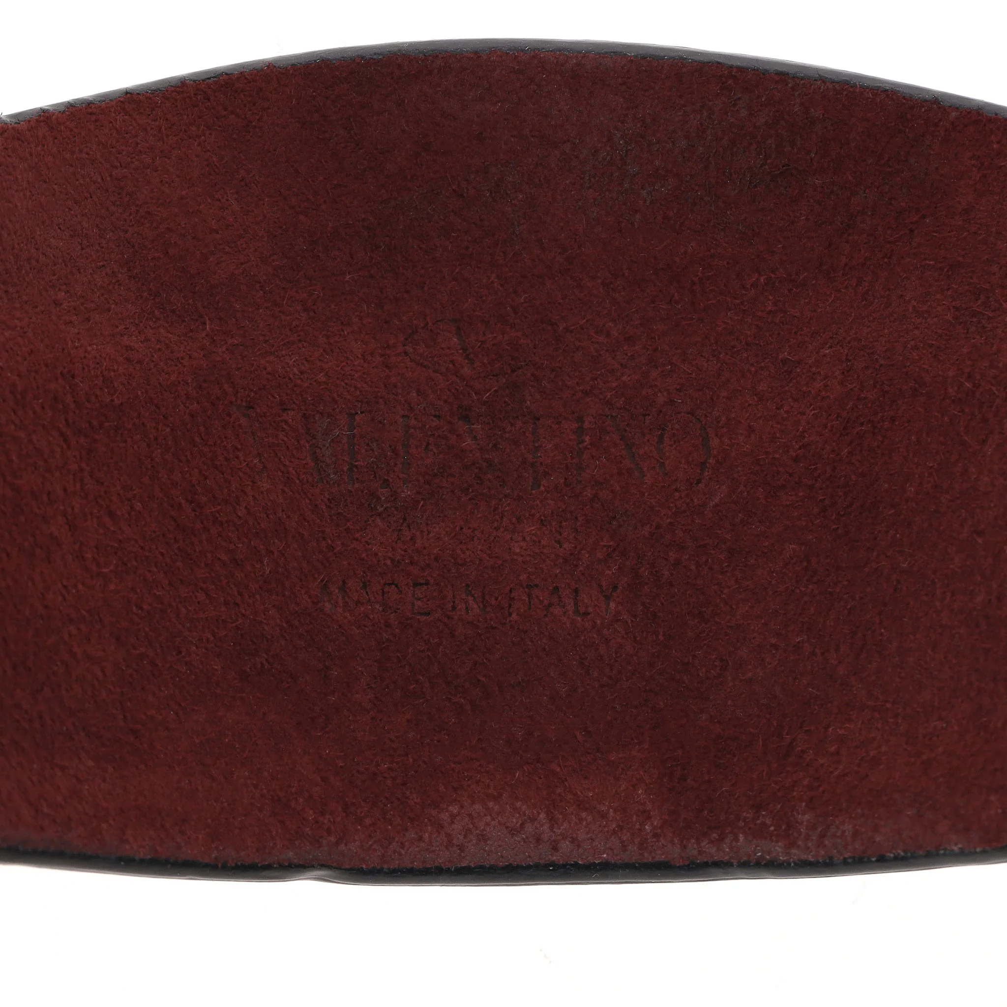 Valentino Leather Headband With Gryphon Stud Medallions - Image 7