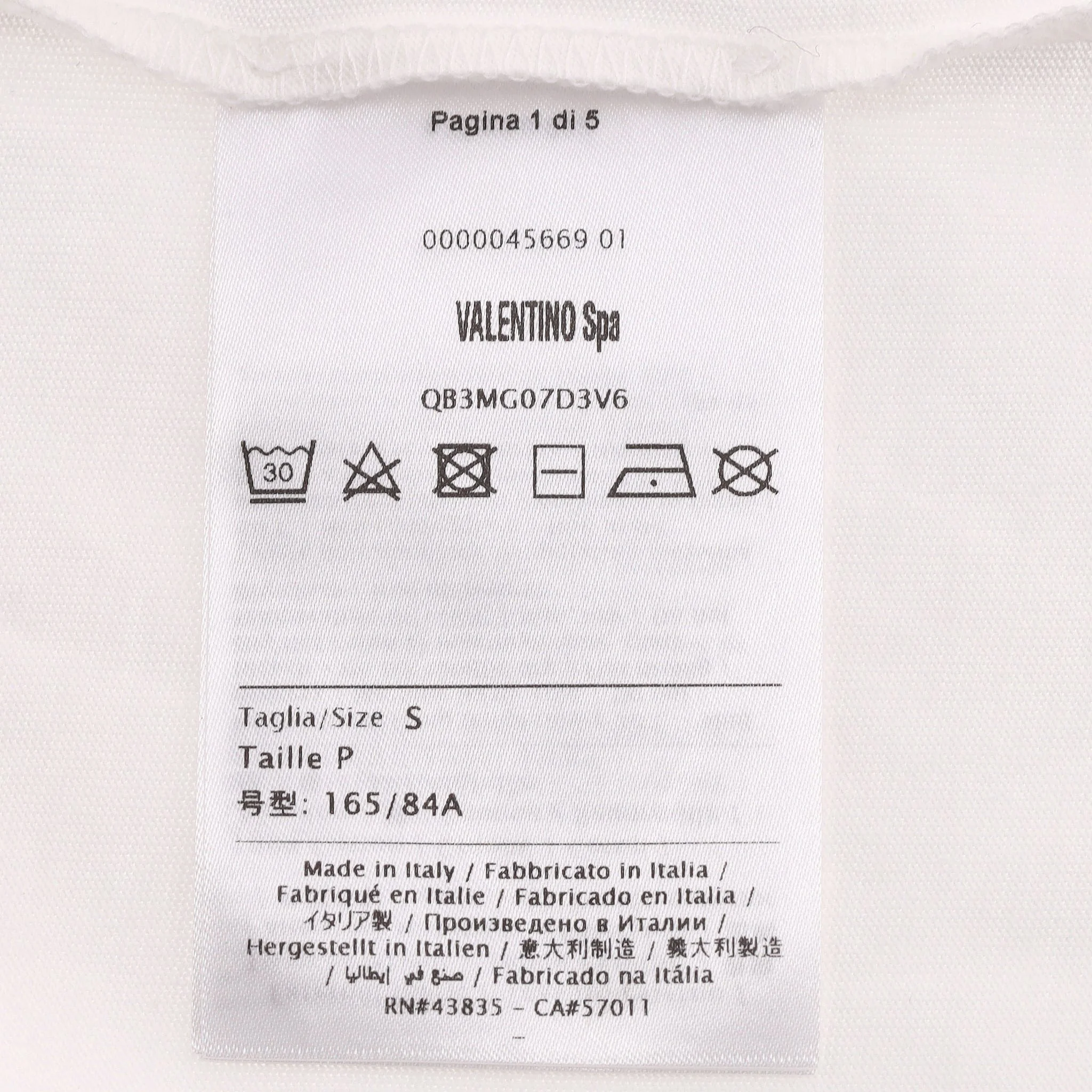 Valentino Logo Cotton T-Shirt. Size S - Image 6