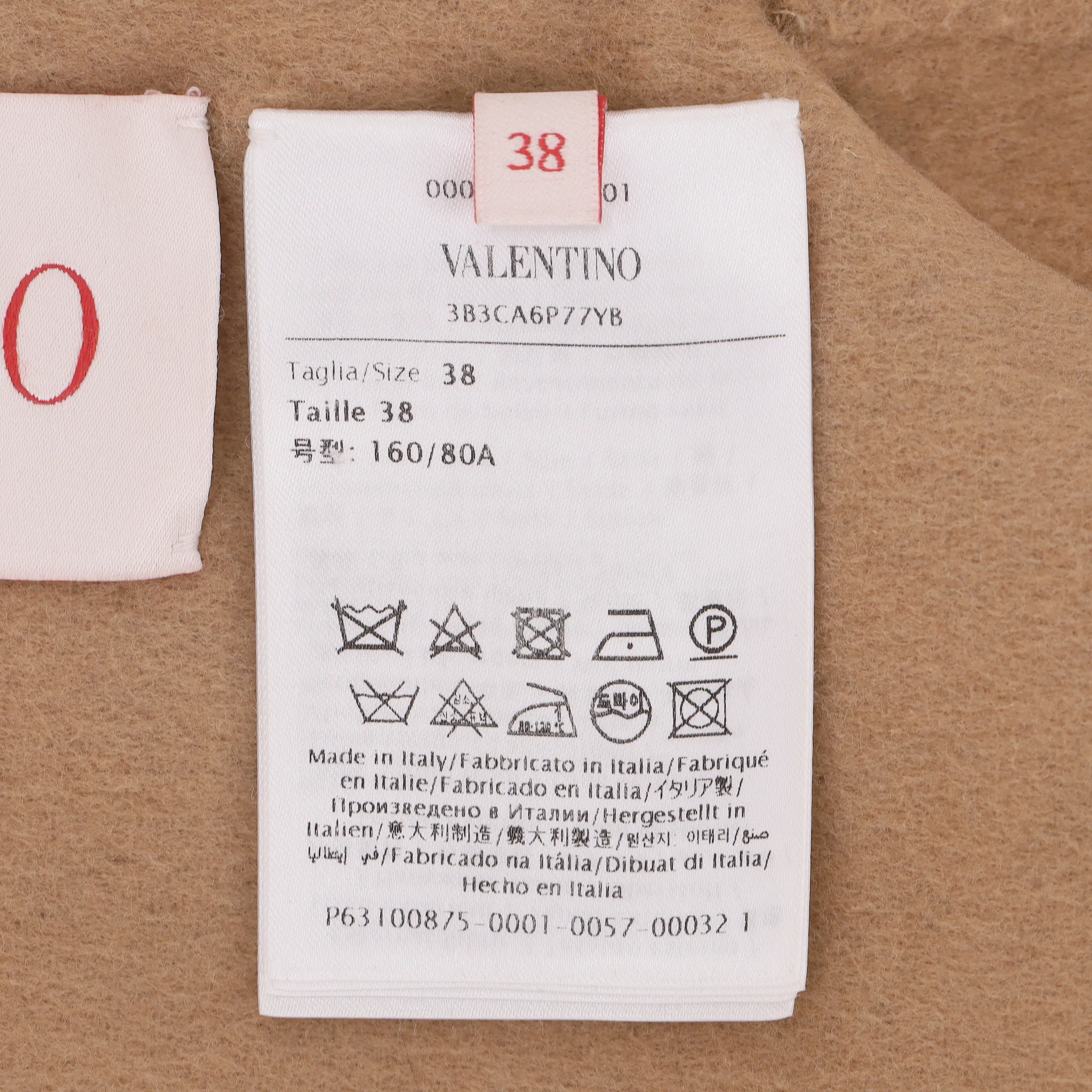 Valentino Monogram Print Virgin Wool Reversible Coat. Size 38IT - Image 9