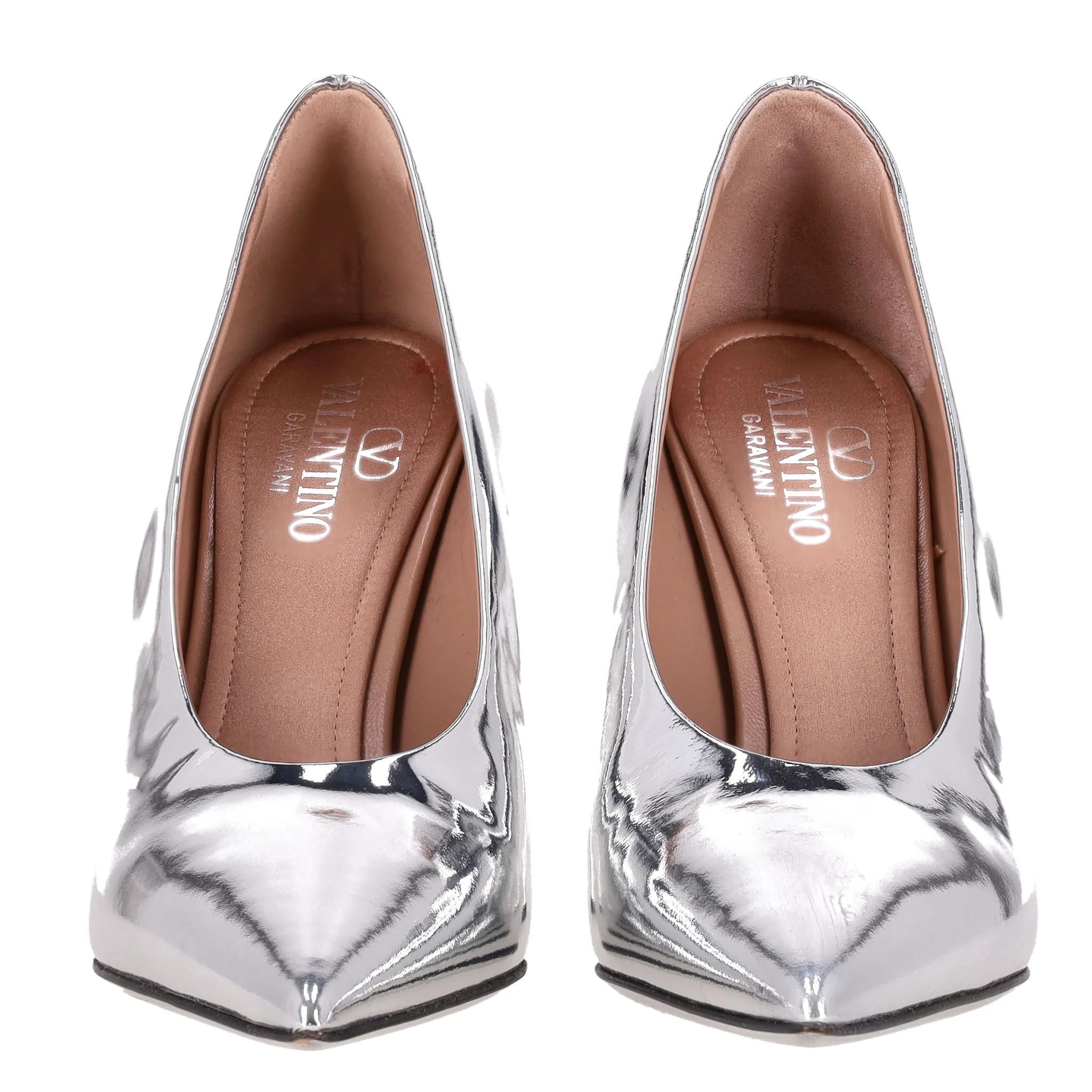 Valentino Nite-Out Mirrored Leather Pumps. Size 35 - Image 3