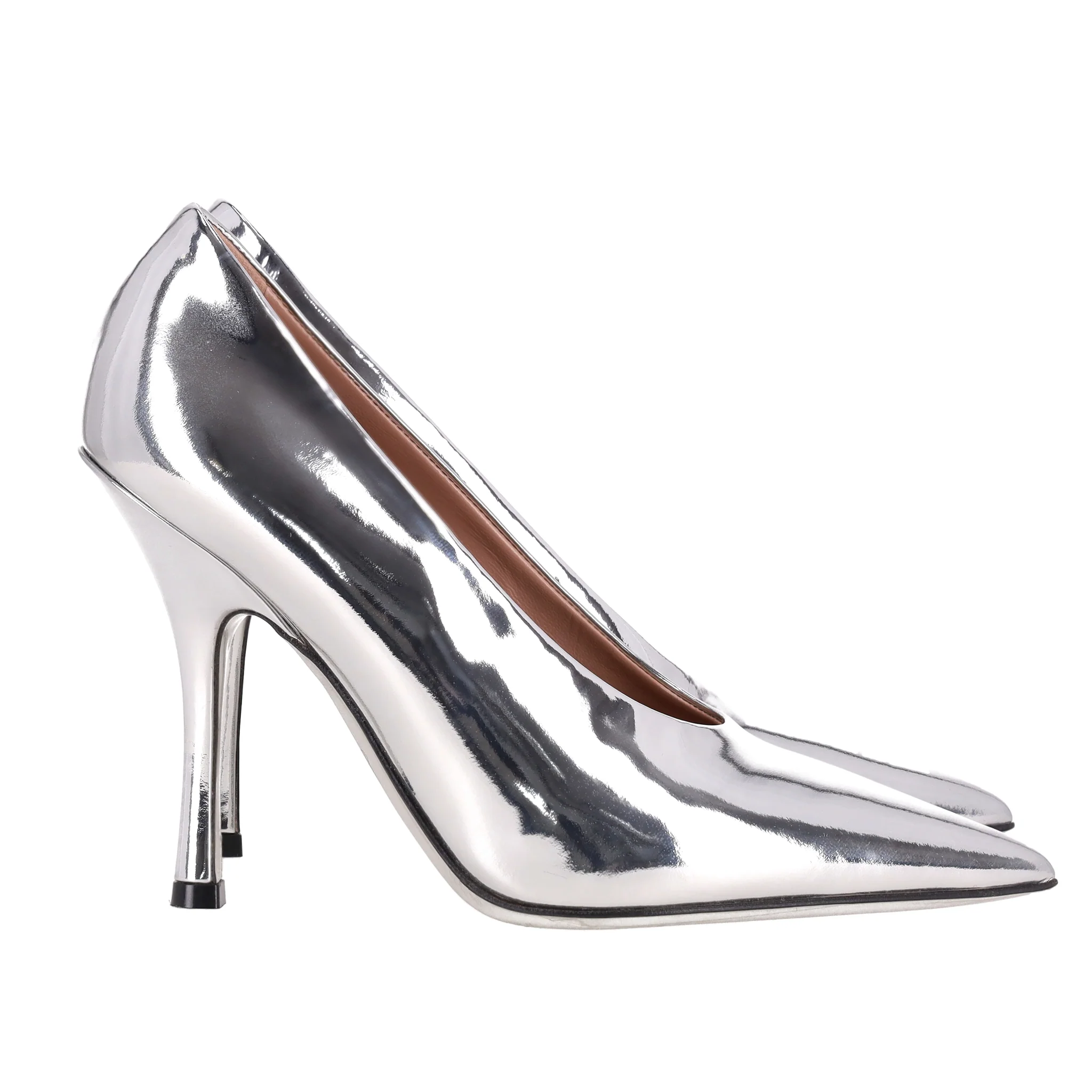Valentino Nite-Out Mirrored Leather Pumps. Size 35 - Image 4