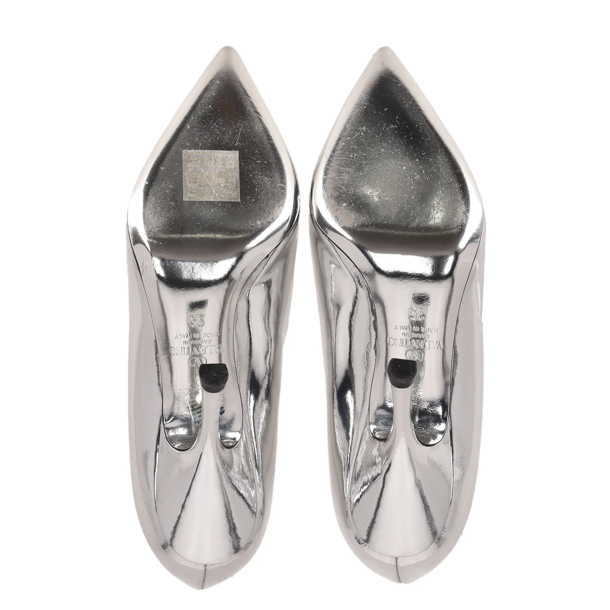Valentino Nite-Out Mirrored Leather Pumps. Size 35 - Image 6
