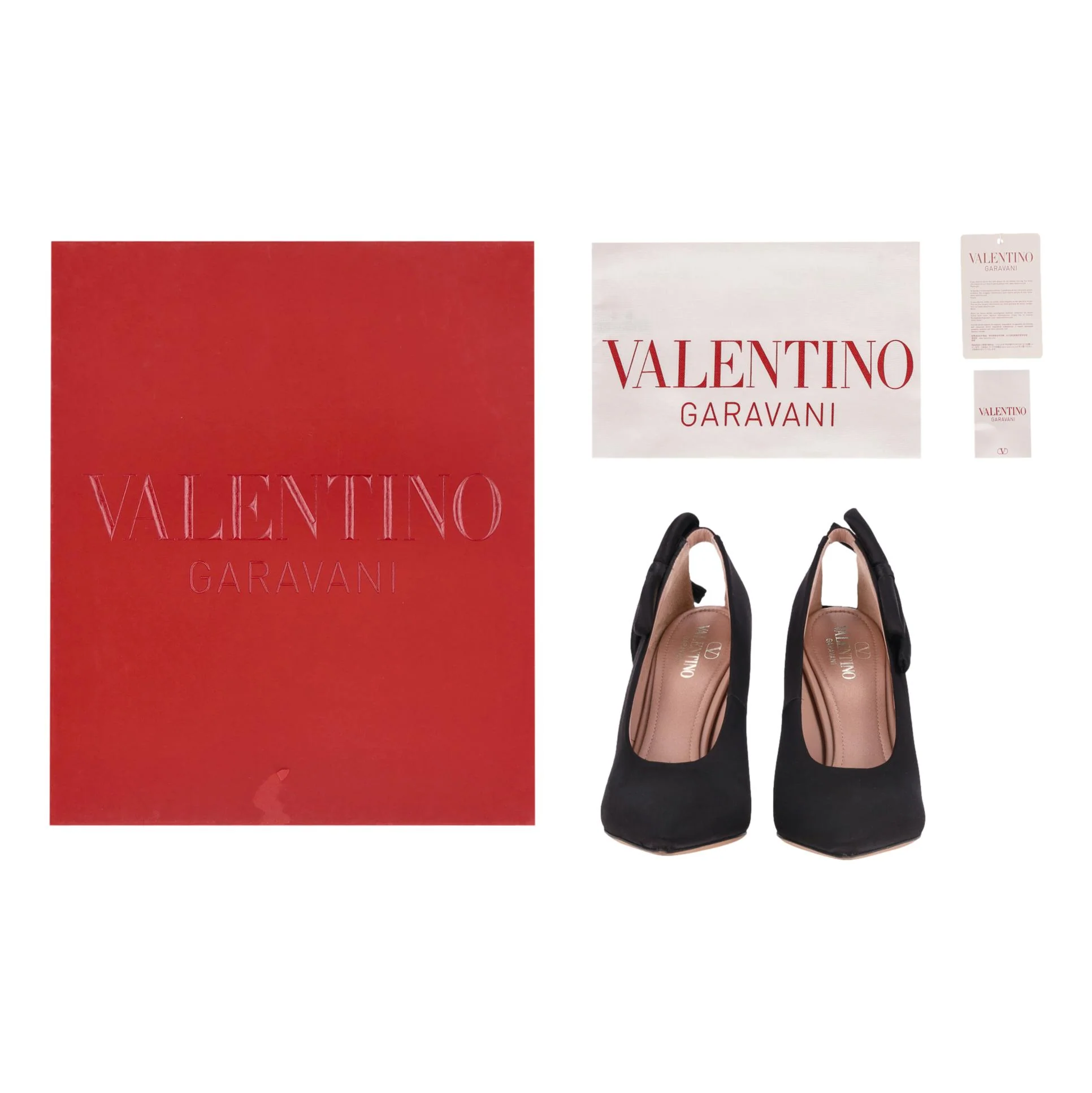 Valentino Nite-Out Bow Embellished Satin Pumps. Size 35 - Image 2
