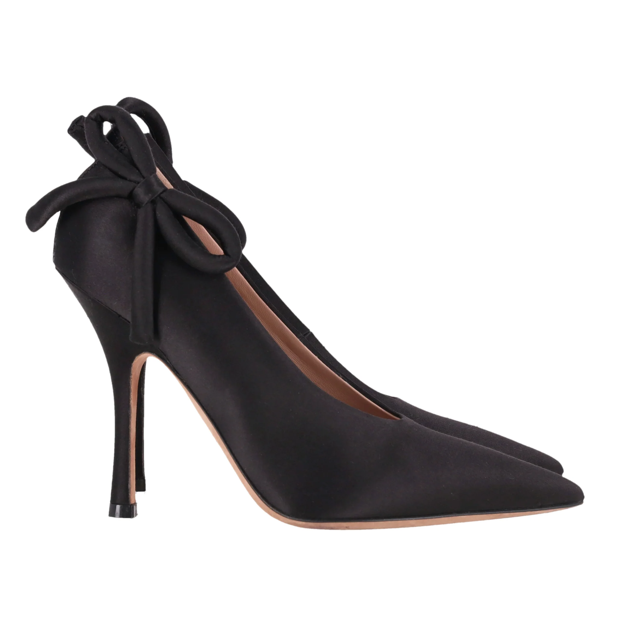 Valentino Nite-Out Bow Embellished Satin Pumps. Size 35 - Image 4