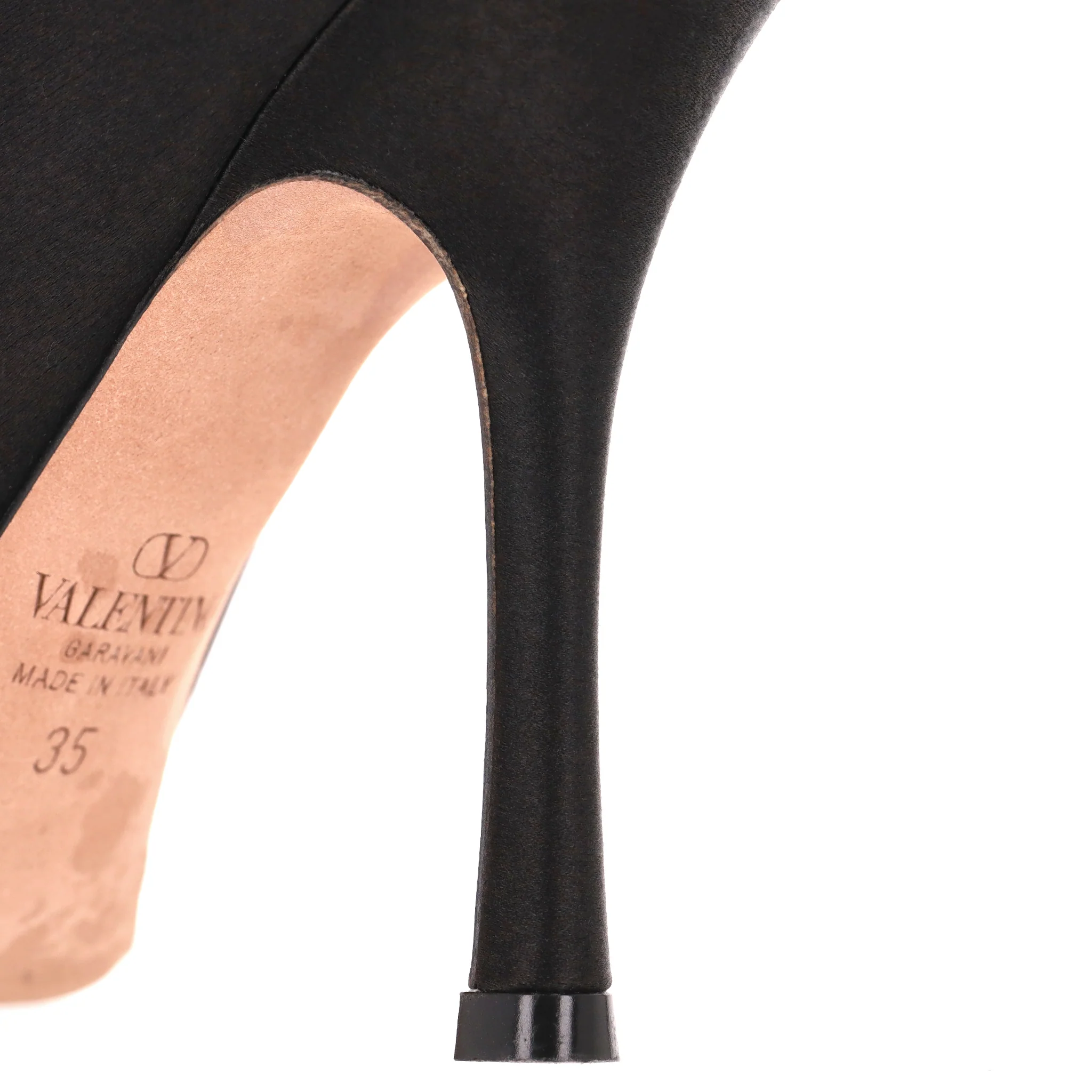 Valentino Nite-Out Bow Embellished Satin Pumps. Size 35 - Image 8