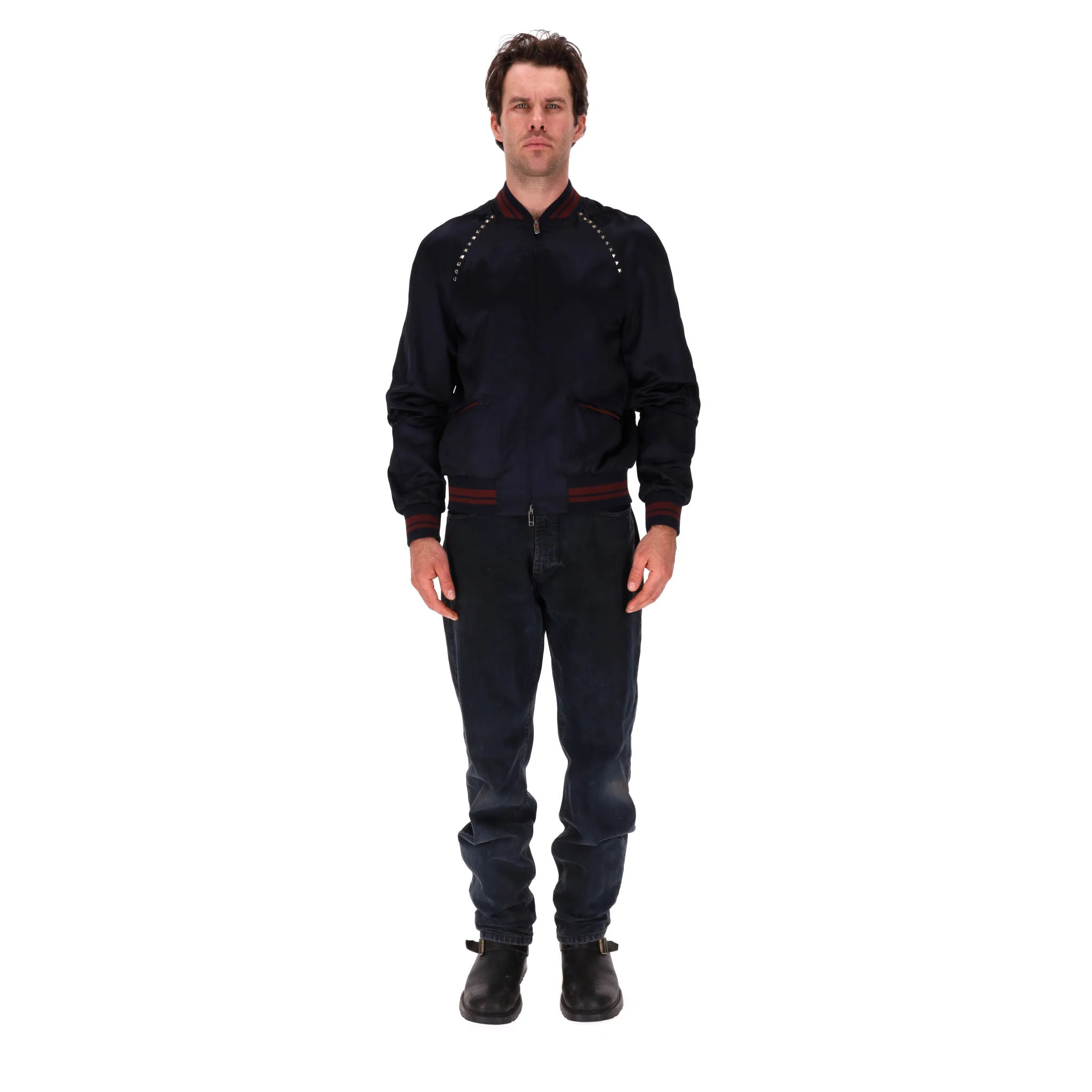 Valentino Rockstud Bomber Jacket. Size 46IT - Image 2
