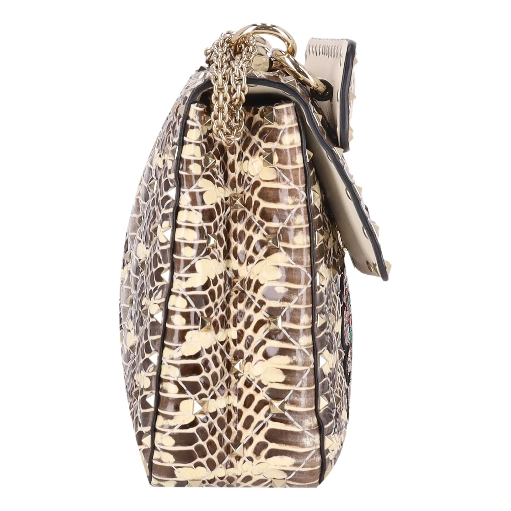 Valentino Rockstud Butterfly Water Snakeskin Crossbody Bag - Image 4