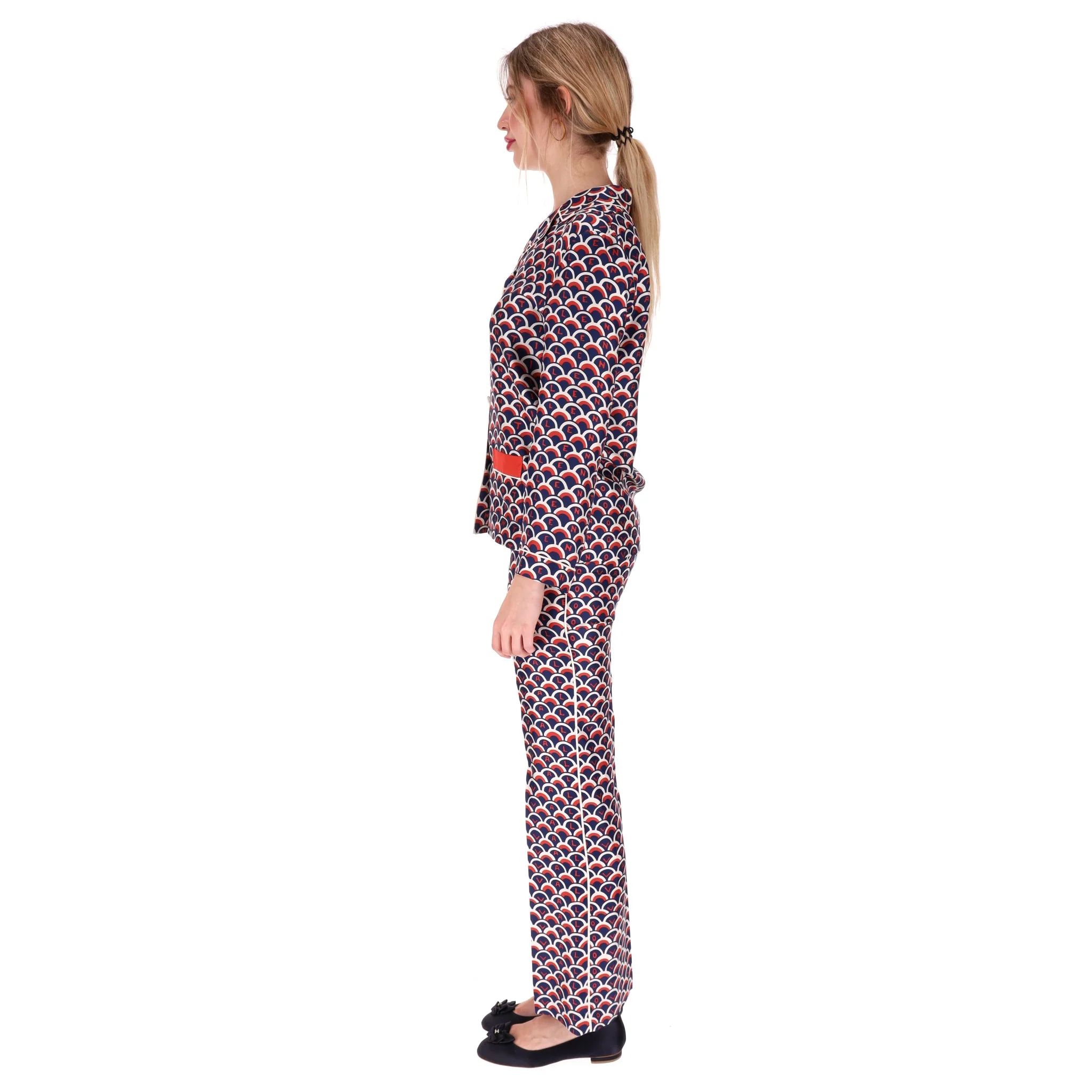 Valentino Silk Motif Printed Matching Shirt & Trousers. Size 38IT - Image 3