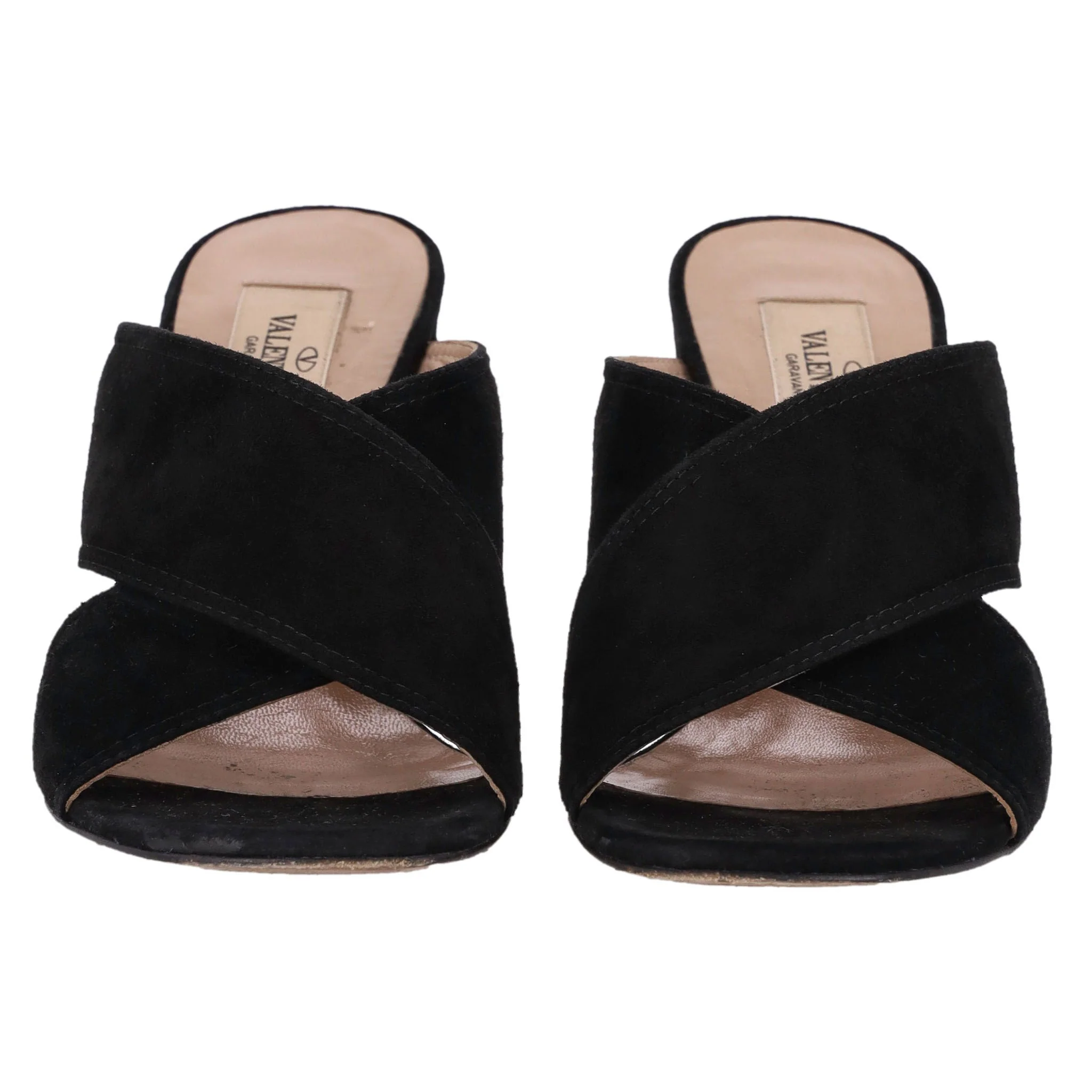 Valentino Suede Wedge Mule Sandals. Size 36 - Image 3