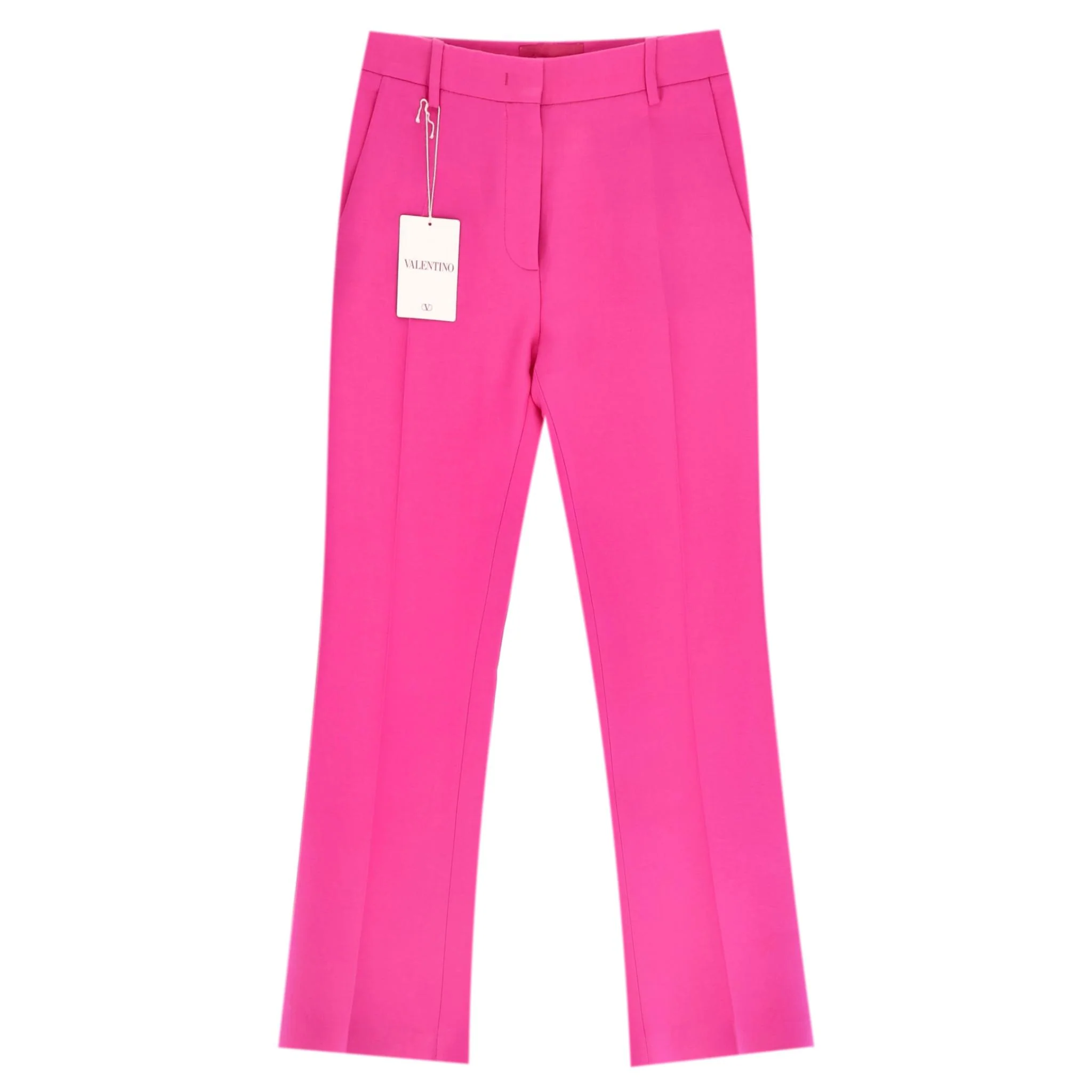 Valentino Tailored Straight-Leg Virgin Wool & Silk Blend Trousers. Size 38IT