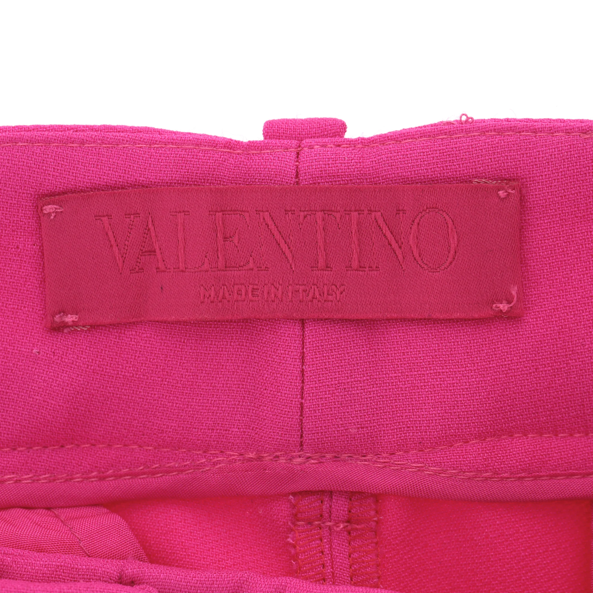 Valentino Tailored Straight-Leg Virgin Wool & Silk Blend Trousers. Size 38IT - Image 8