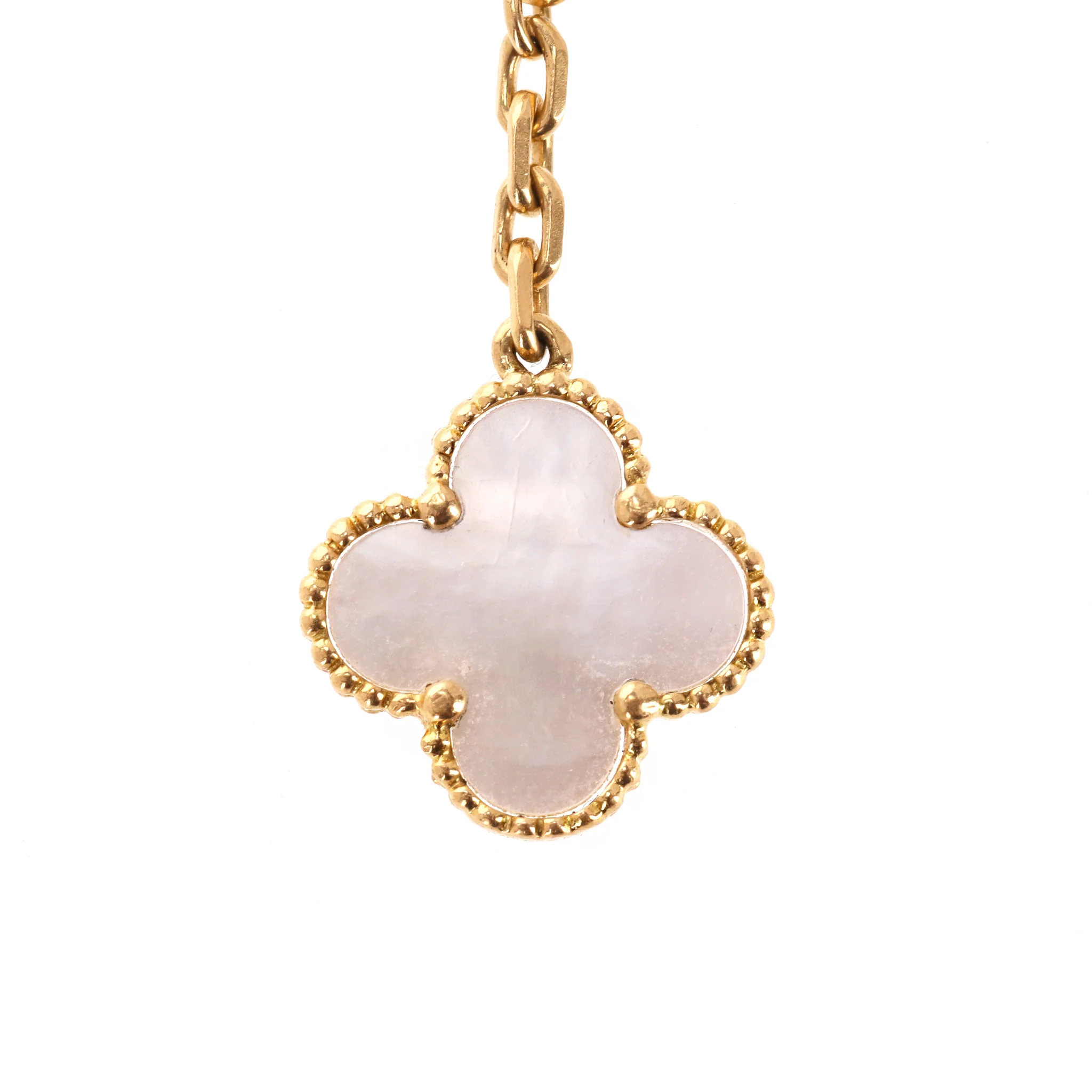 Van Cleef & Arpels Lucky Alhambra Bracelet With Four Motifs Set in 18K Yellow Gold - Image 3