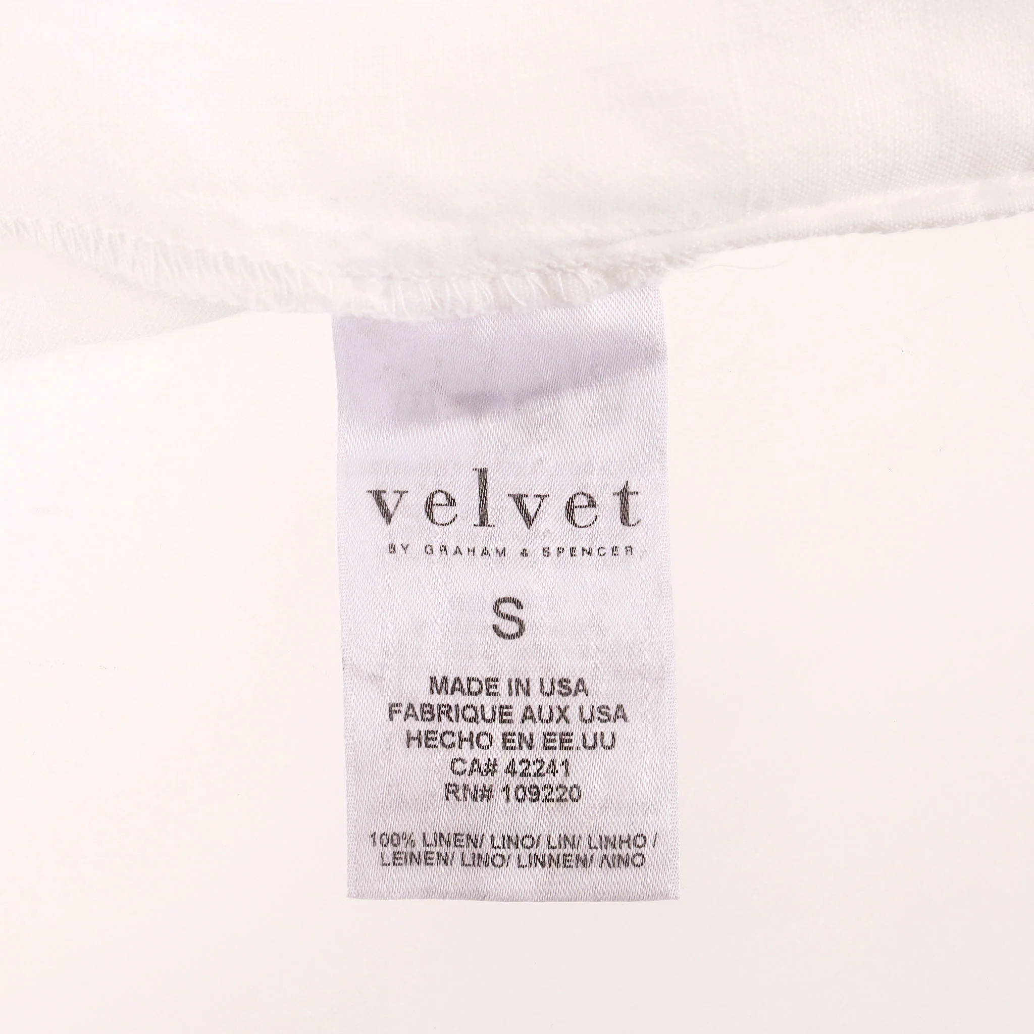 Velvet Linen Ruffle Shirt. Size S - Image 6
