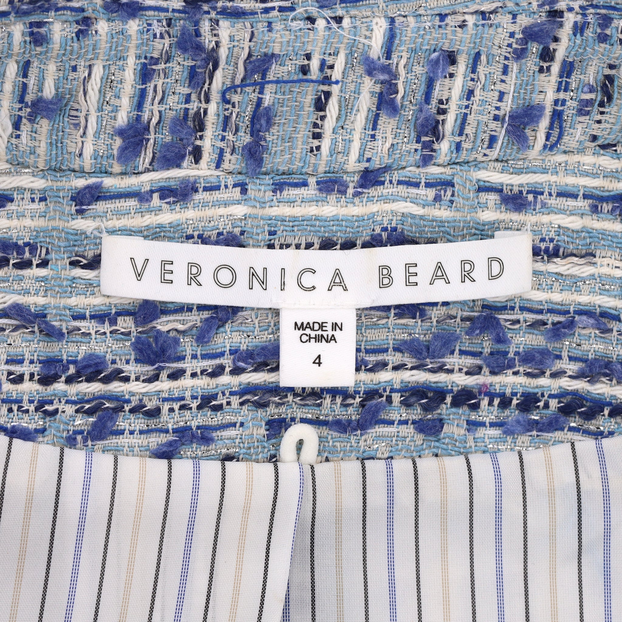 Veronica Beard Double-Breasted Metallic Bouclé-Tweed Jacket. Size 4US - Image 6