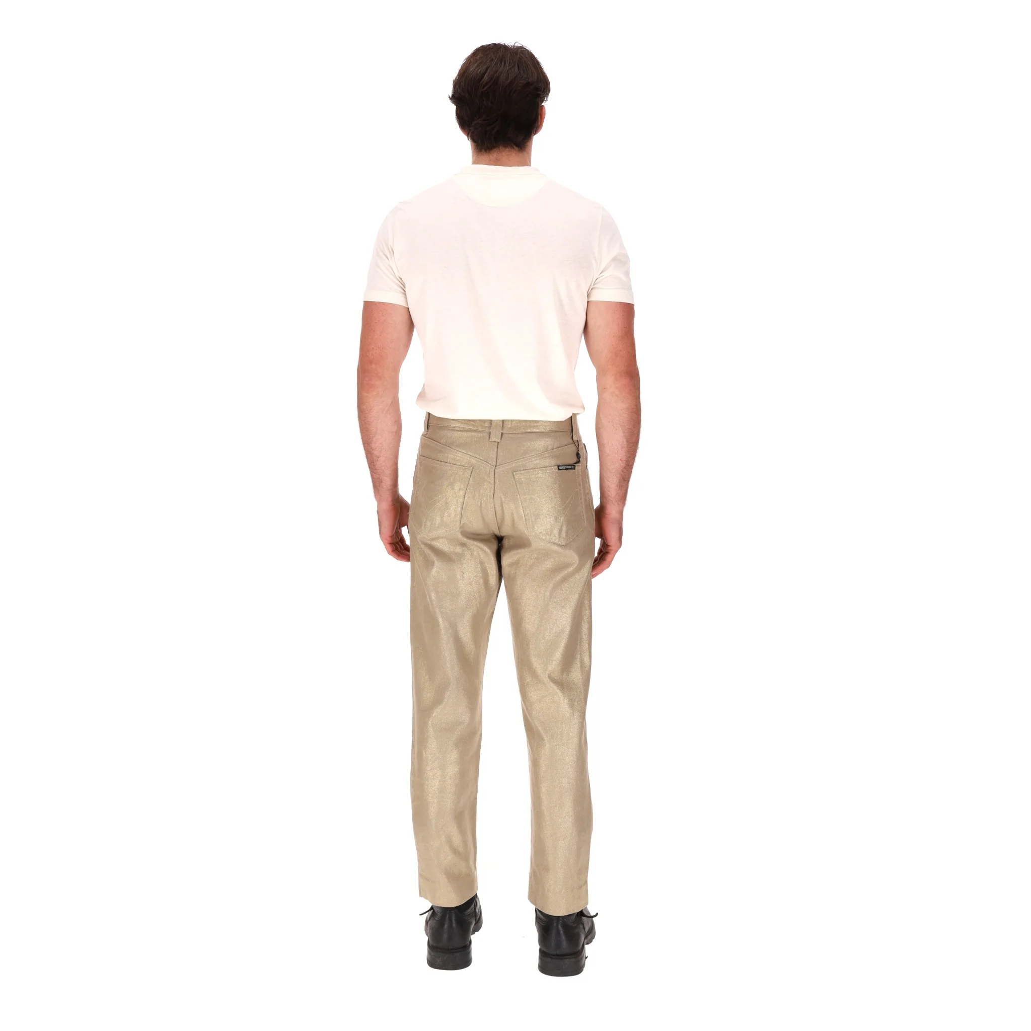 Versace Classic V2 Metallic Denim Trousers. Size 34 - Image 4