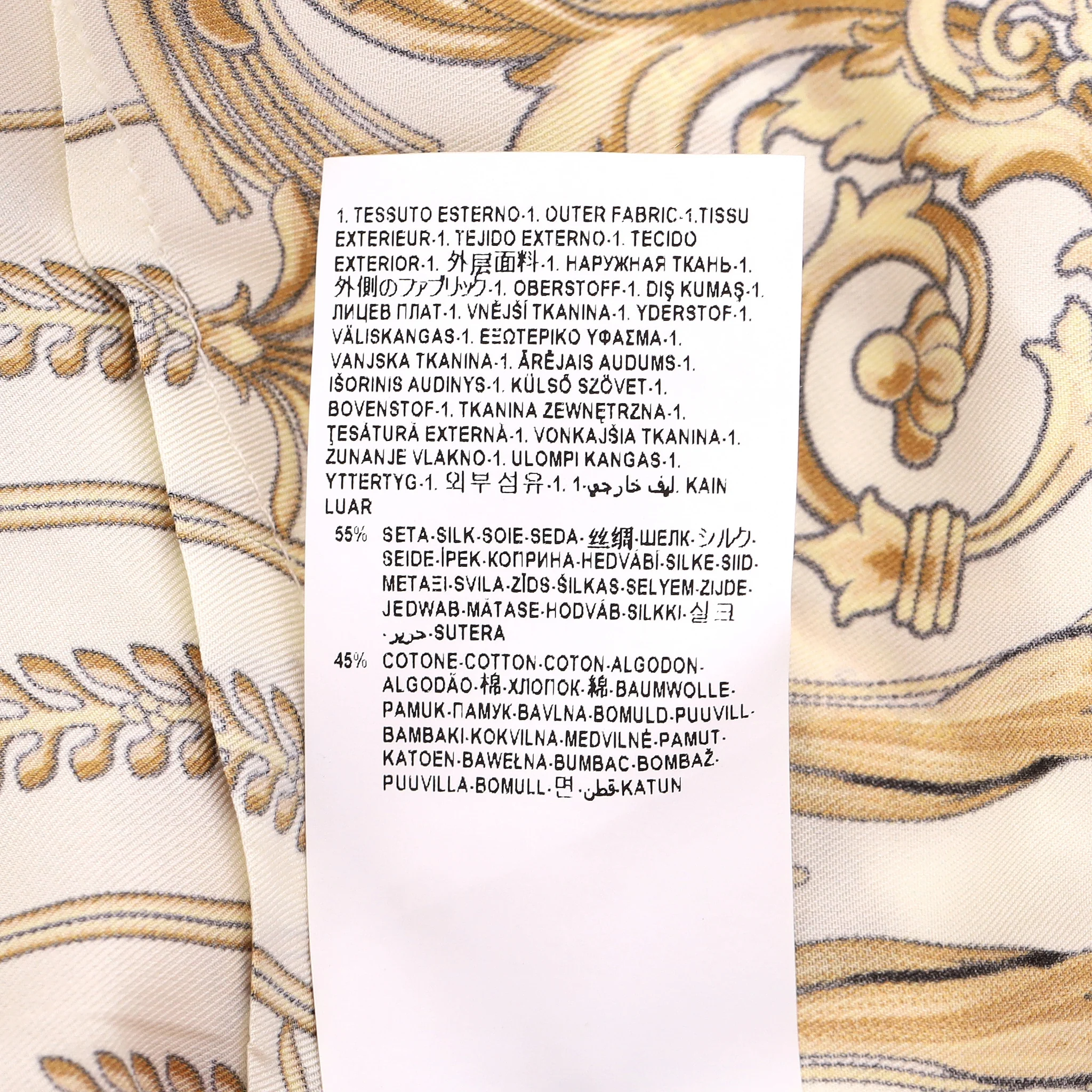 Versace Collection Baroque Print Silk Knitted Top. Size 44IT - Image 9