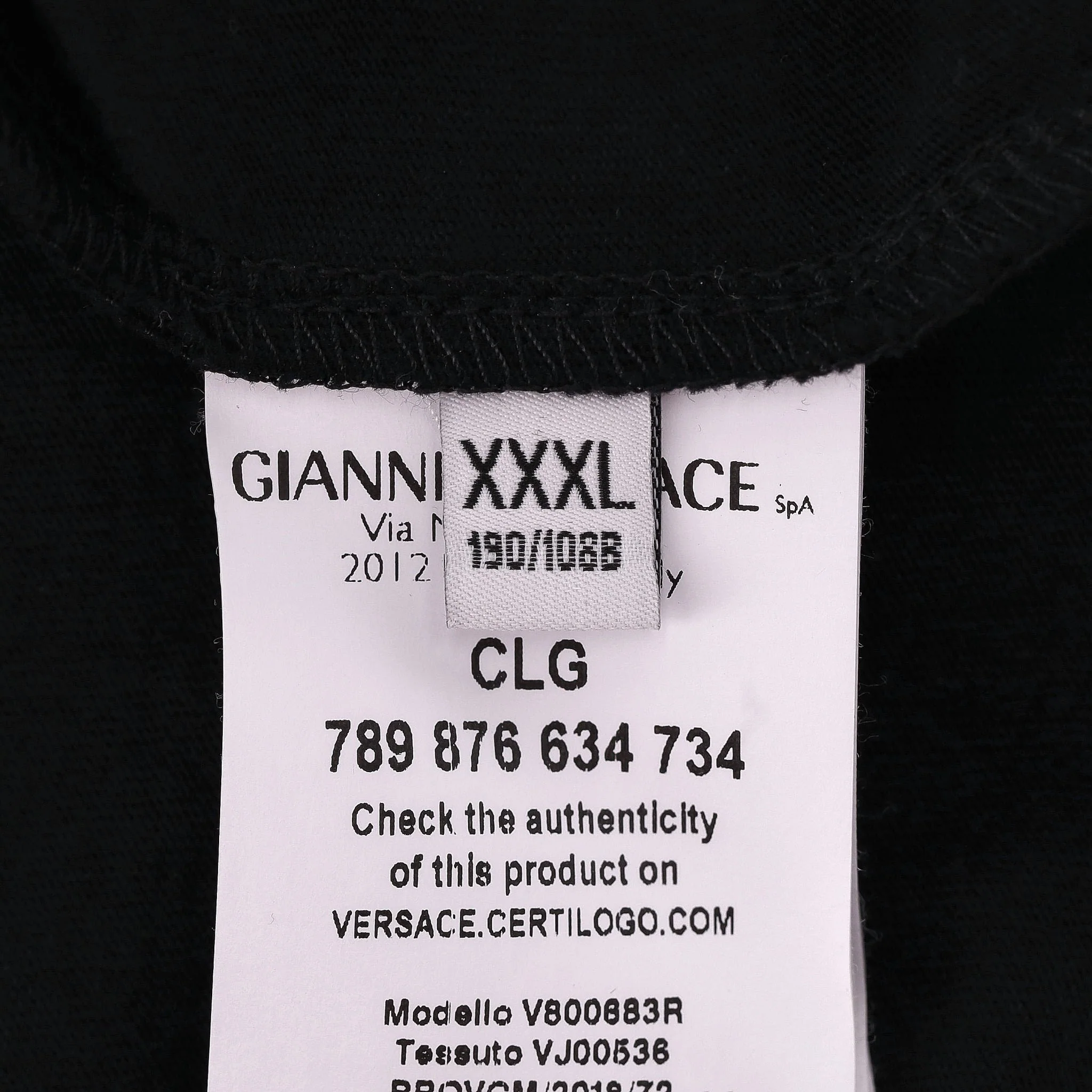 Versace Collection Cotton Logo T-Shirt. Size XXXL - Image 7