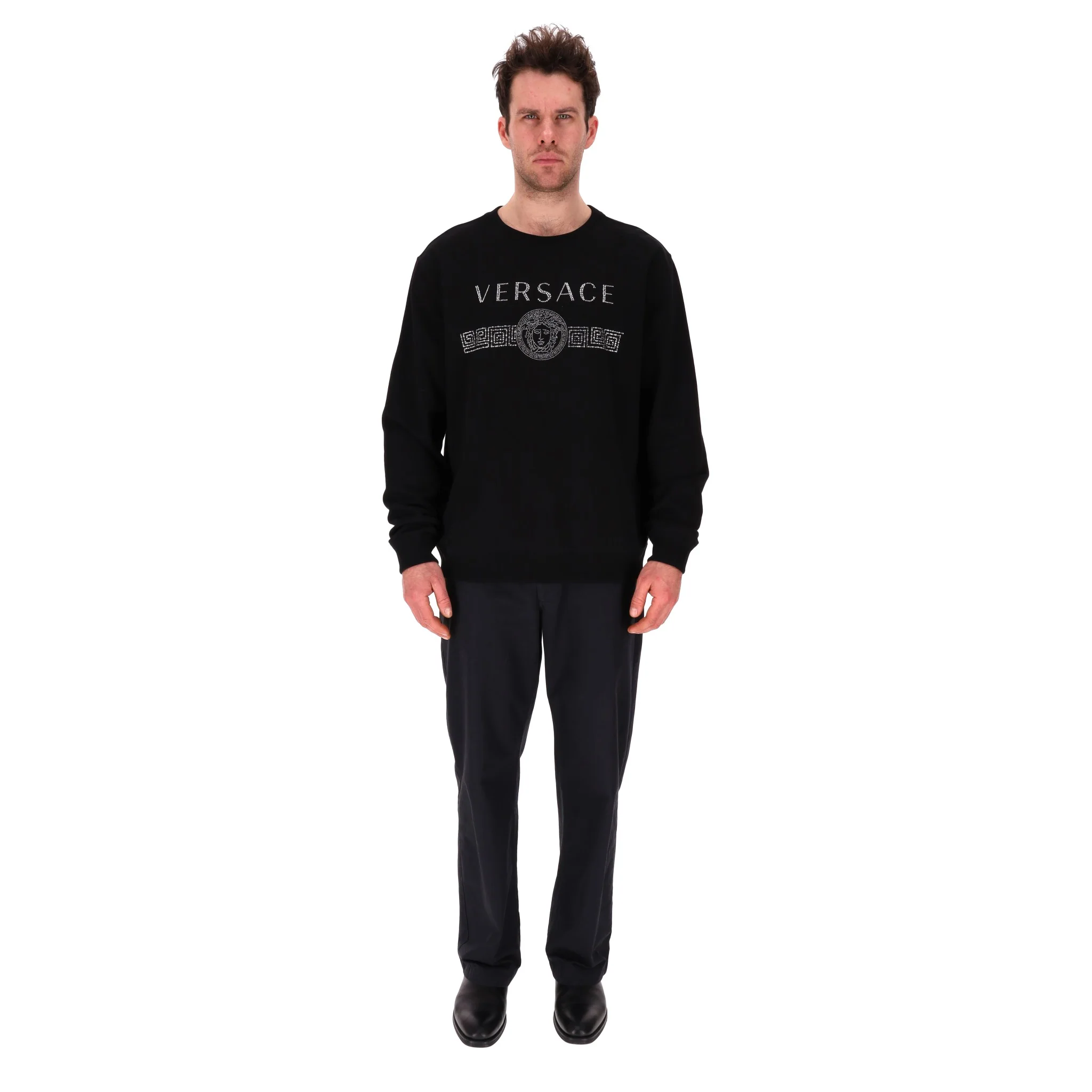 Versace Crystal Medusa Logo Cotton Sweatshirt. Size 3XL - Image 2