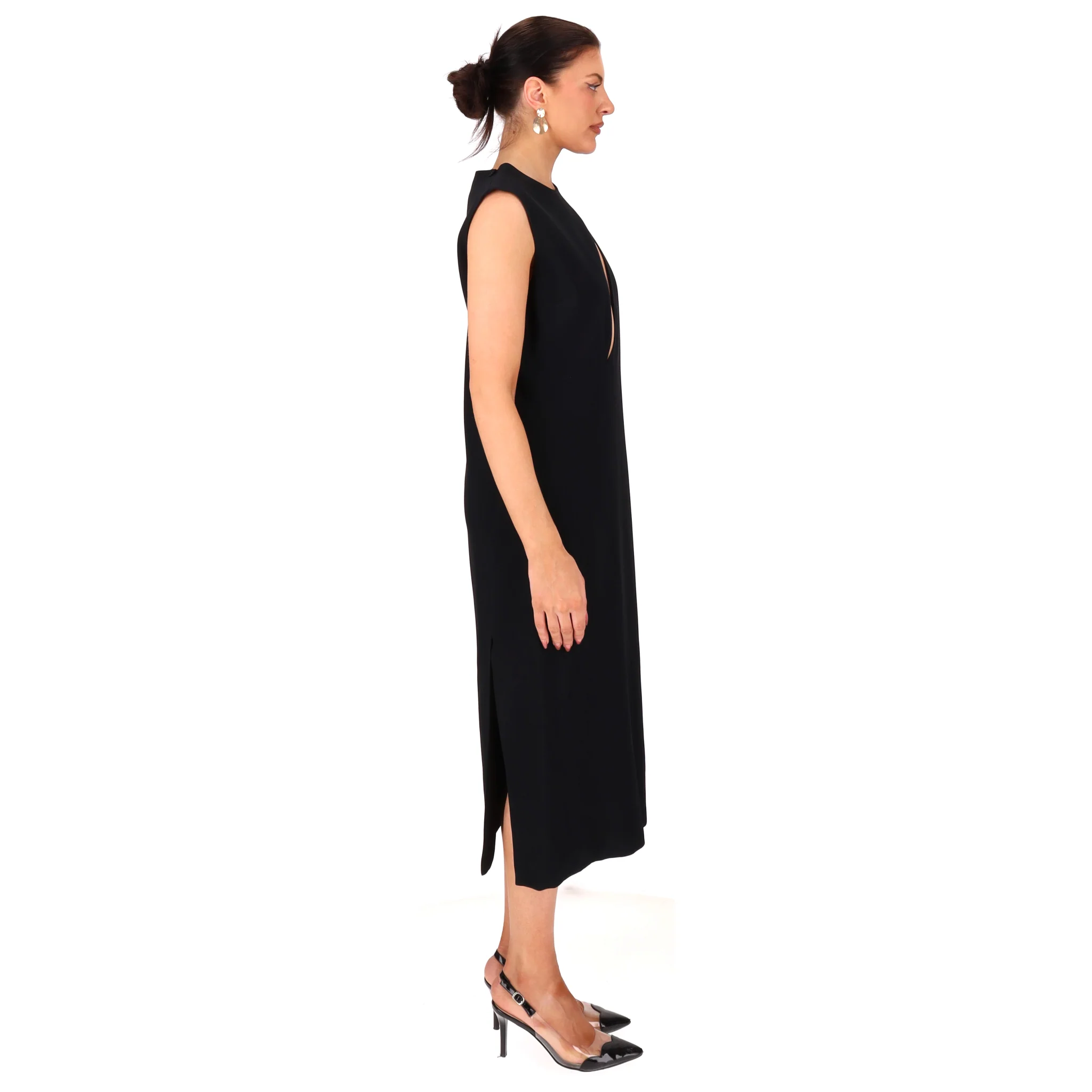 Versace Cut-Out Detail Midi Dress. Size 42IT - Image 3
