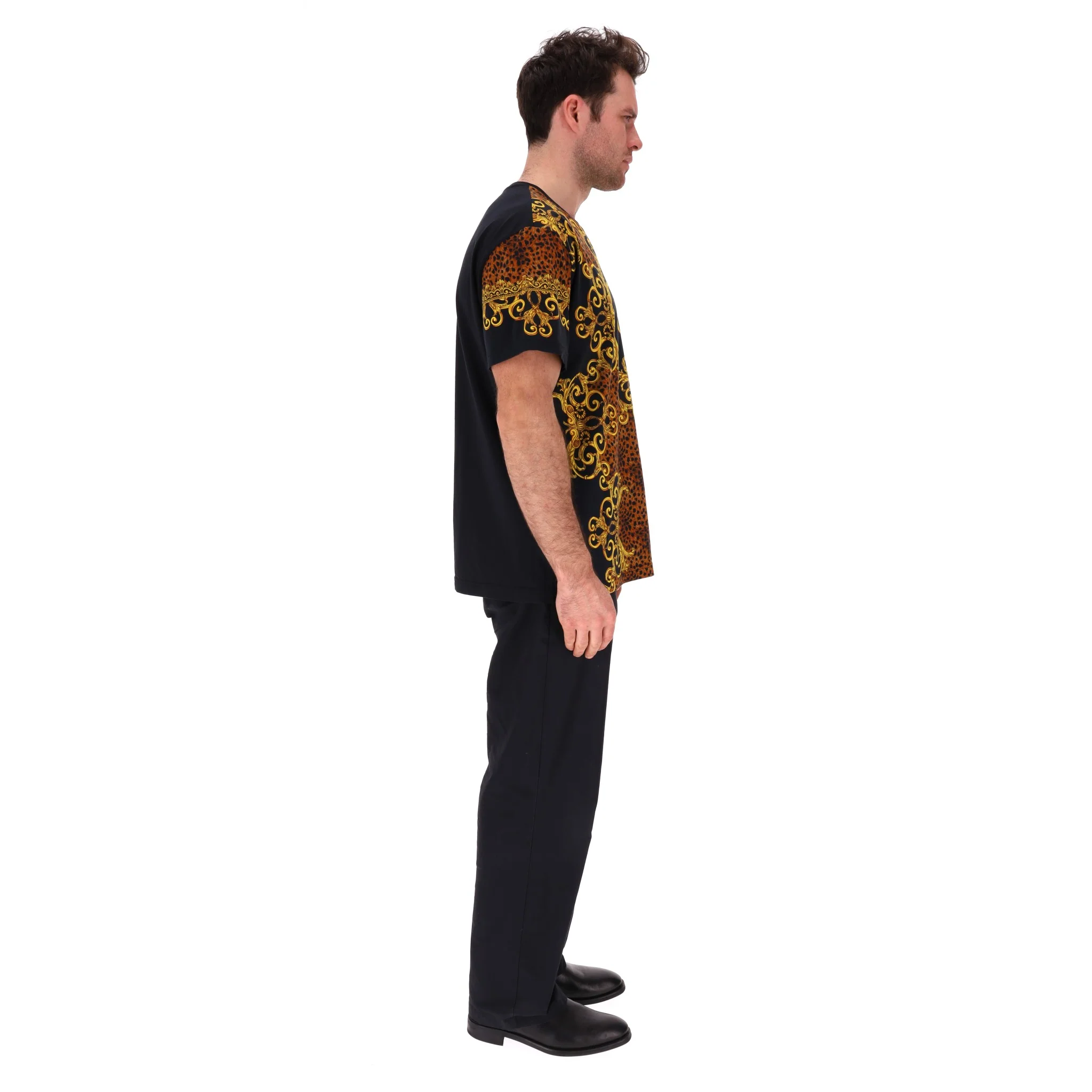 Versace Jeans Couture Baroque Logo Print Cotton T-Shirt. Size XXXL - Image 3