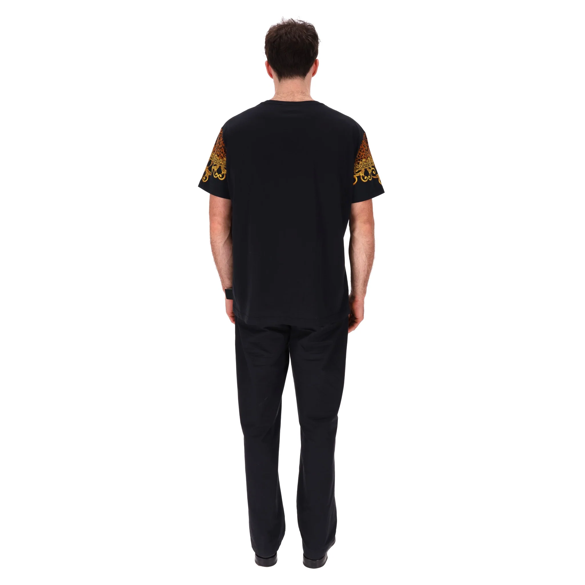 Versace Jeans Couture Baroque Logo Print Cotton T-Shirt. Size XXXL - Image 4