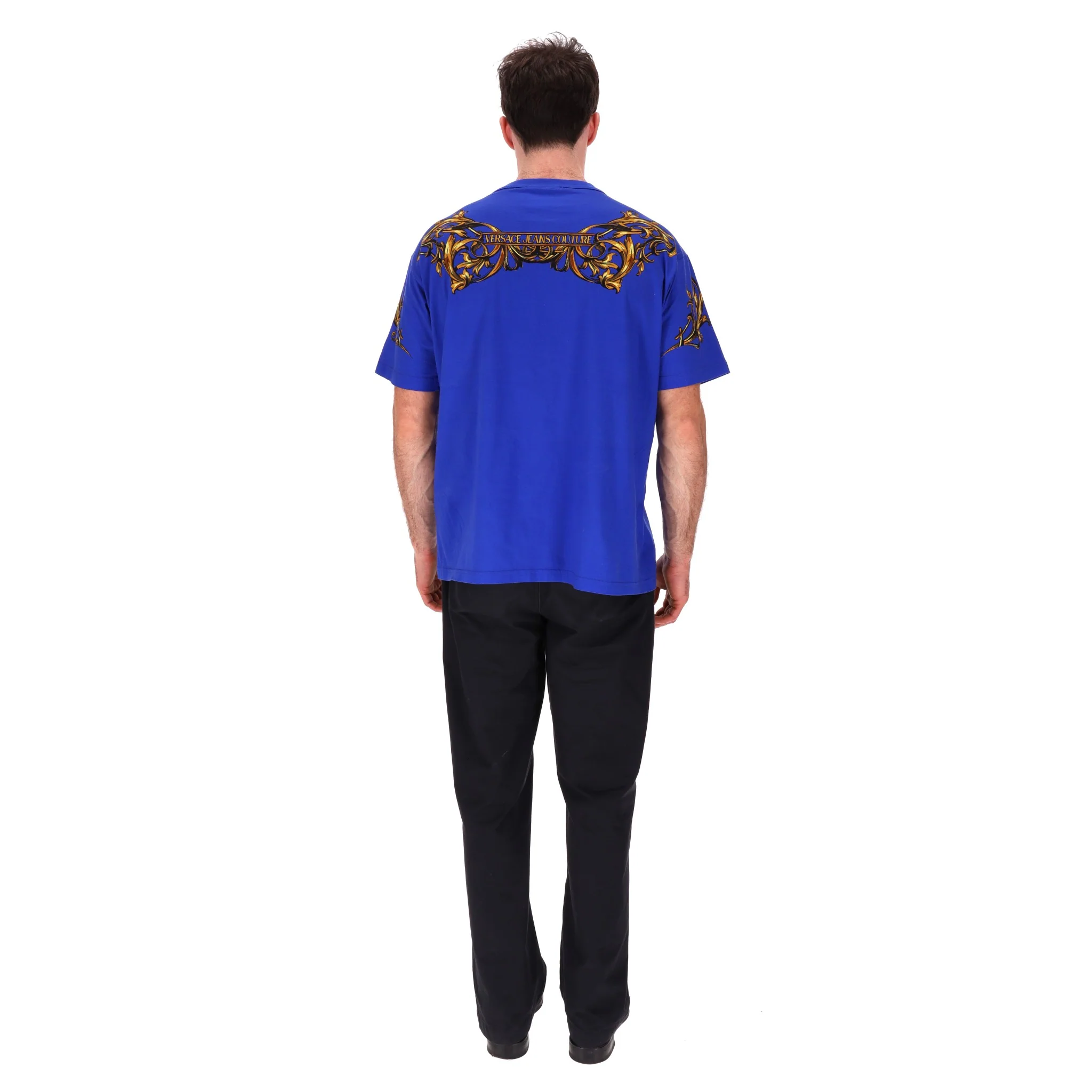 Versace Jeans Couture Baroque Sun Logo Printed T-Shirt. Size XXL - Image 4