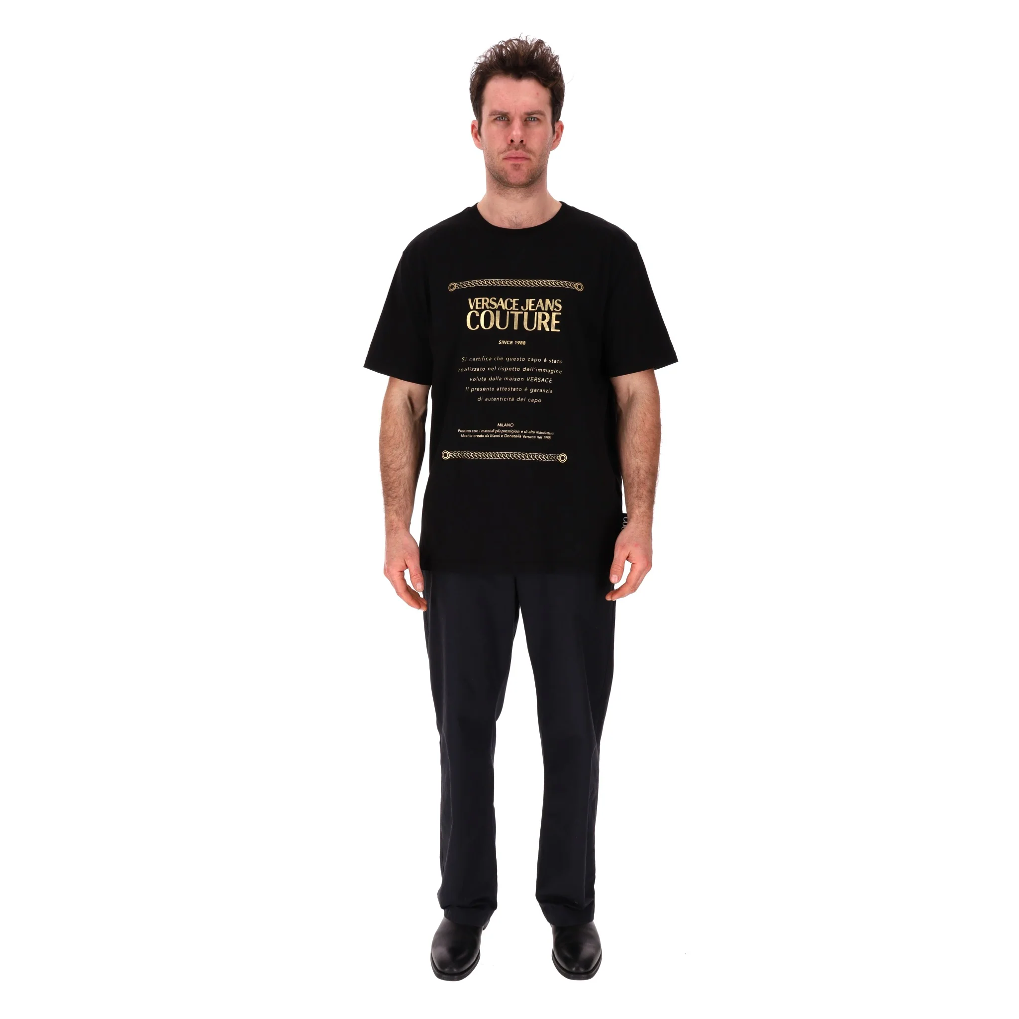 Versace Jeans Couture Logo Printed Cotton T-Shirt. Size XXXL - Image 2
