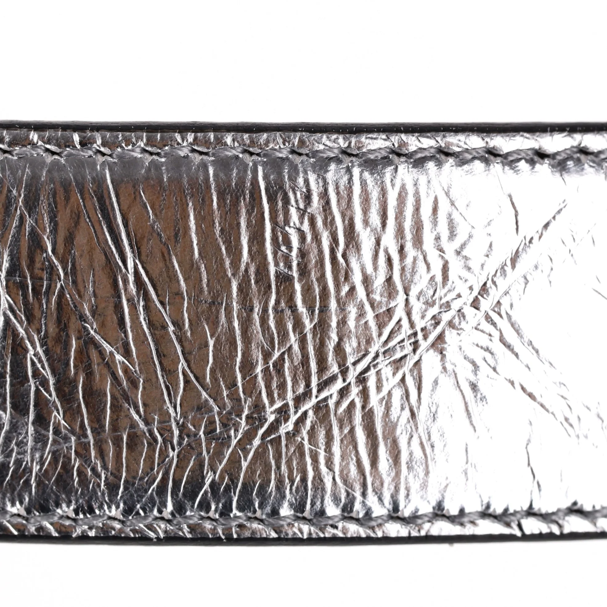Versace 'La Medusa' Metallic Leather Belt - Image 8